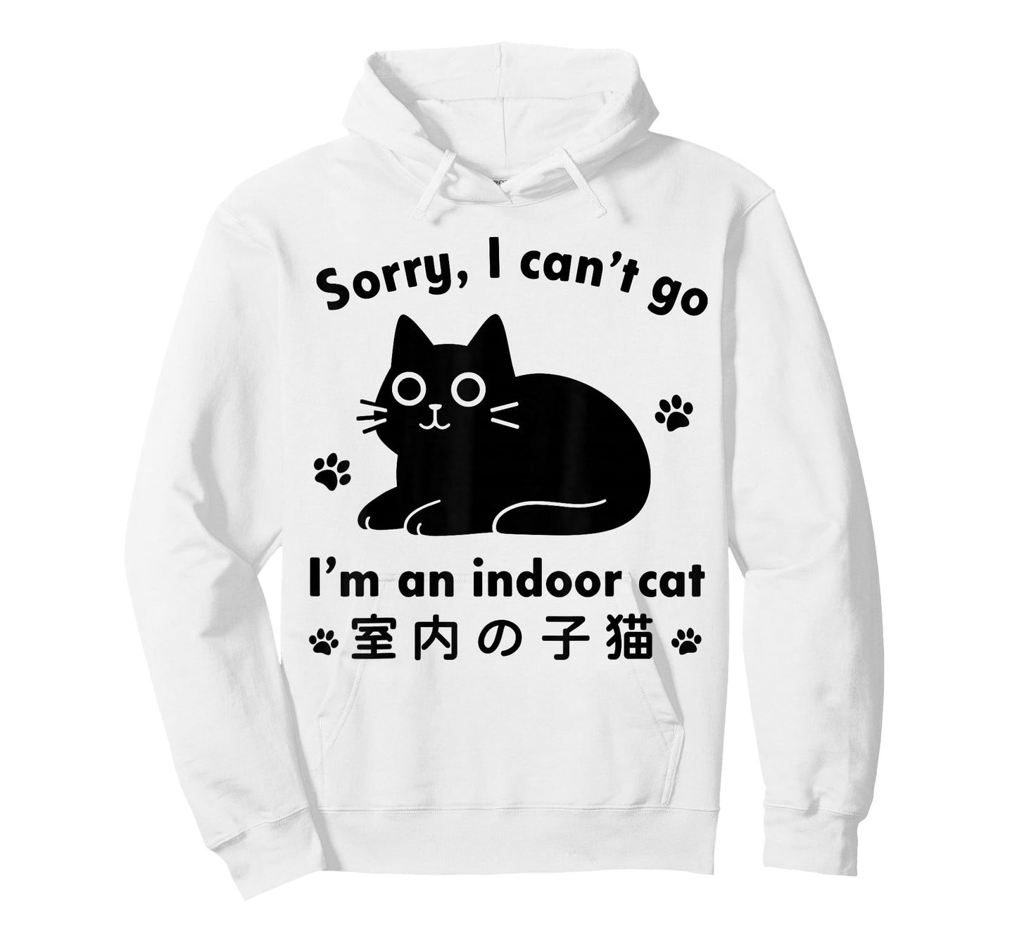 Funny Cat Indoor Kitten, Sorry I Can’t Go I’m an Indoor Cat T-Shirt