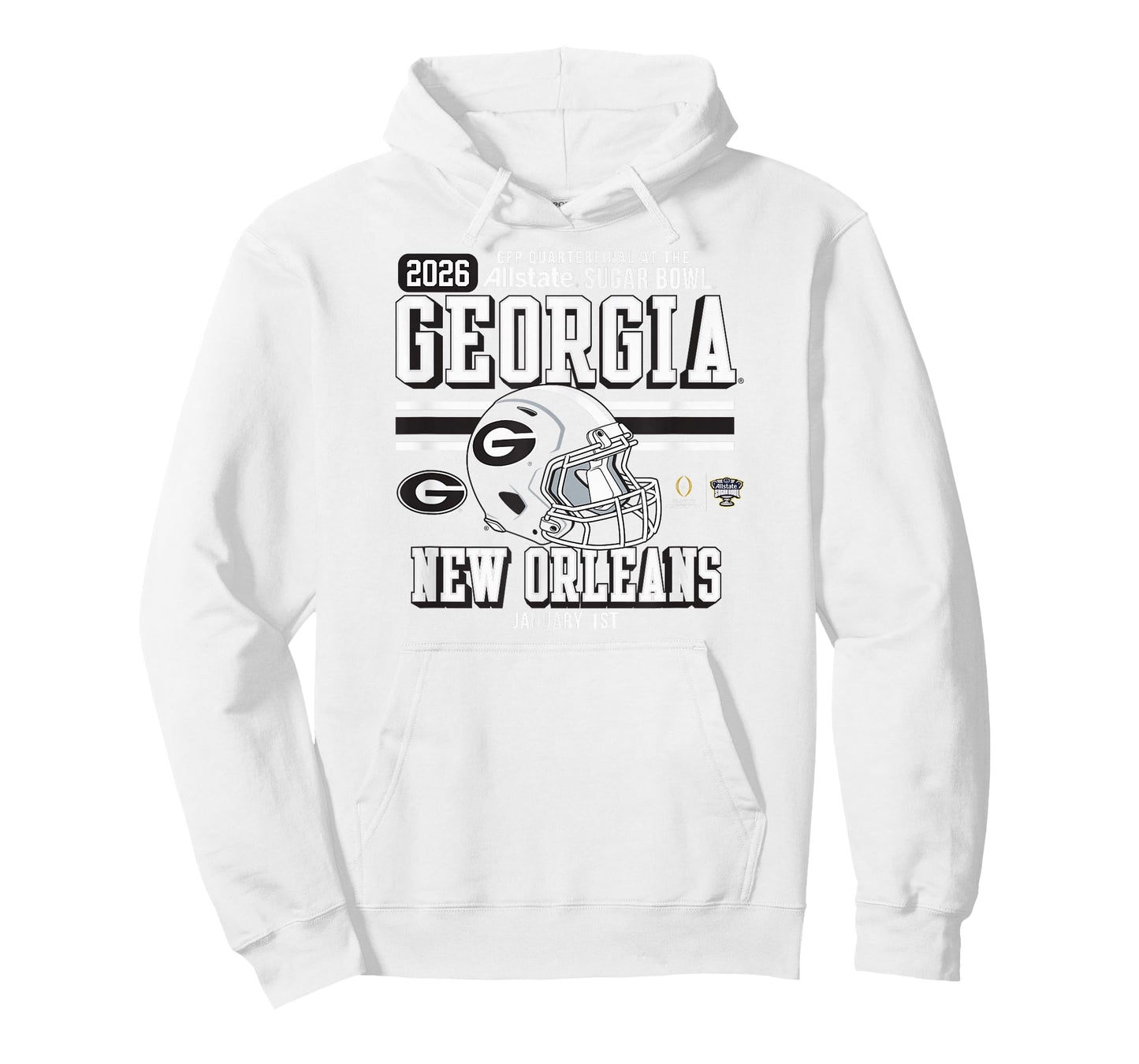 Georgia Bulldogs Sugar Bowl CFP Quarterfinal 2025-2026 Red T-Shirt