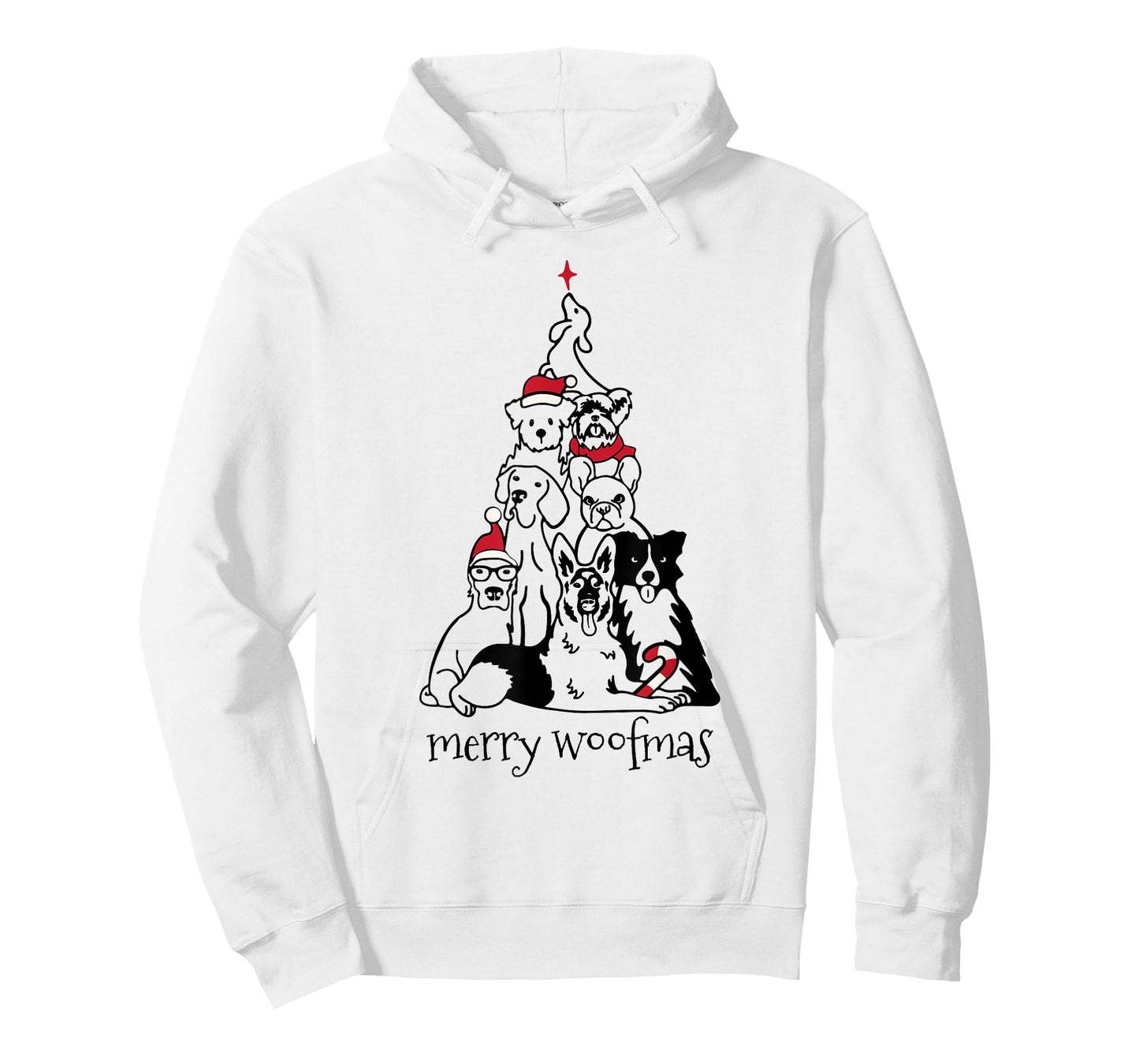 Merry Woofmas Dog Christmas Tree T-Shirt