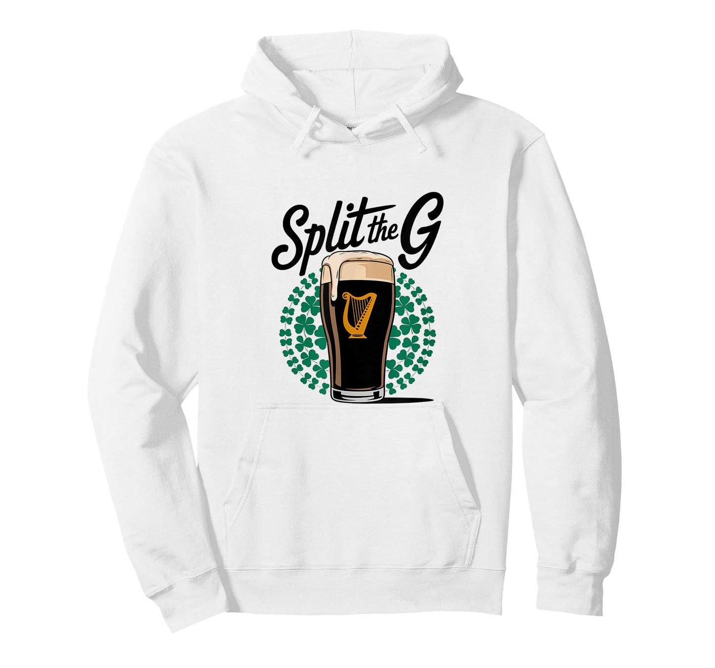 Irish Beer Split The G Shamrock Pint T-Shirt
