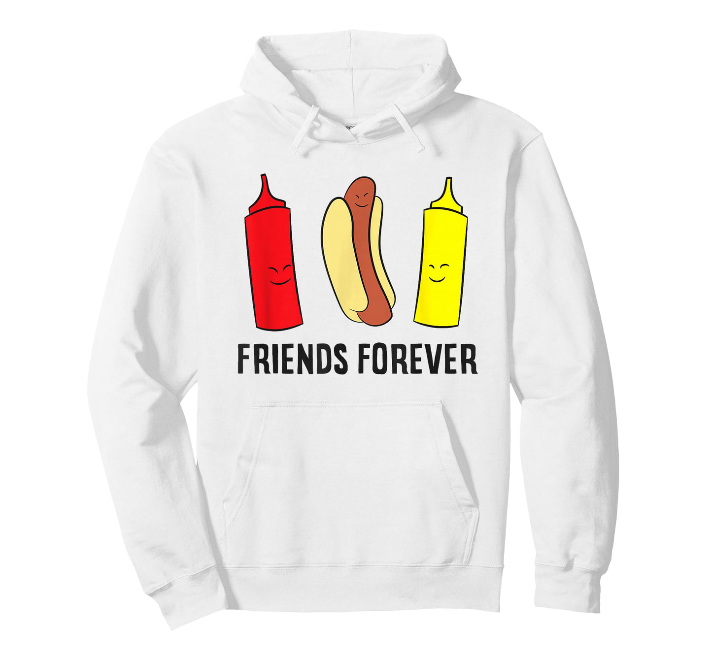 Hotdog Ketchup Mustard Friends Forever Funny Hot Dog T-Shirt