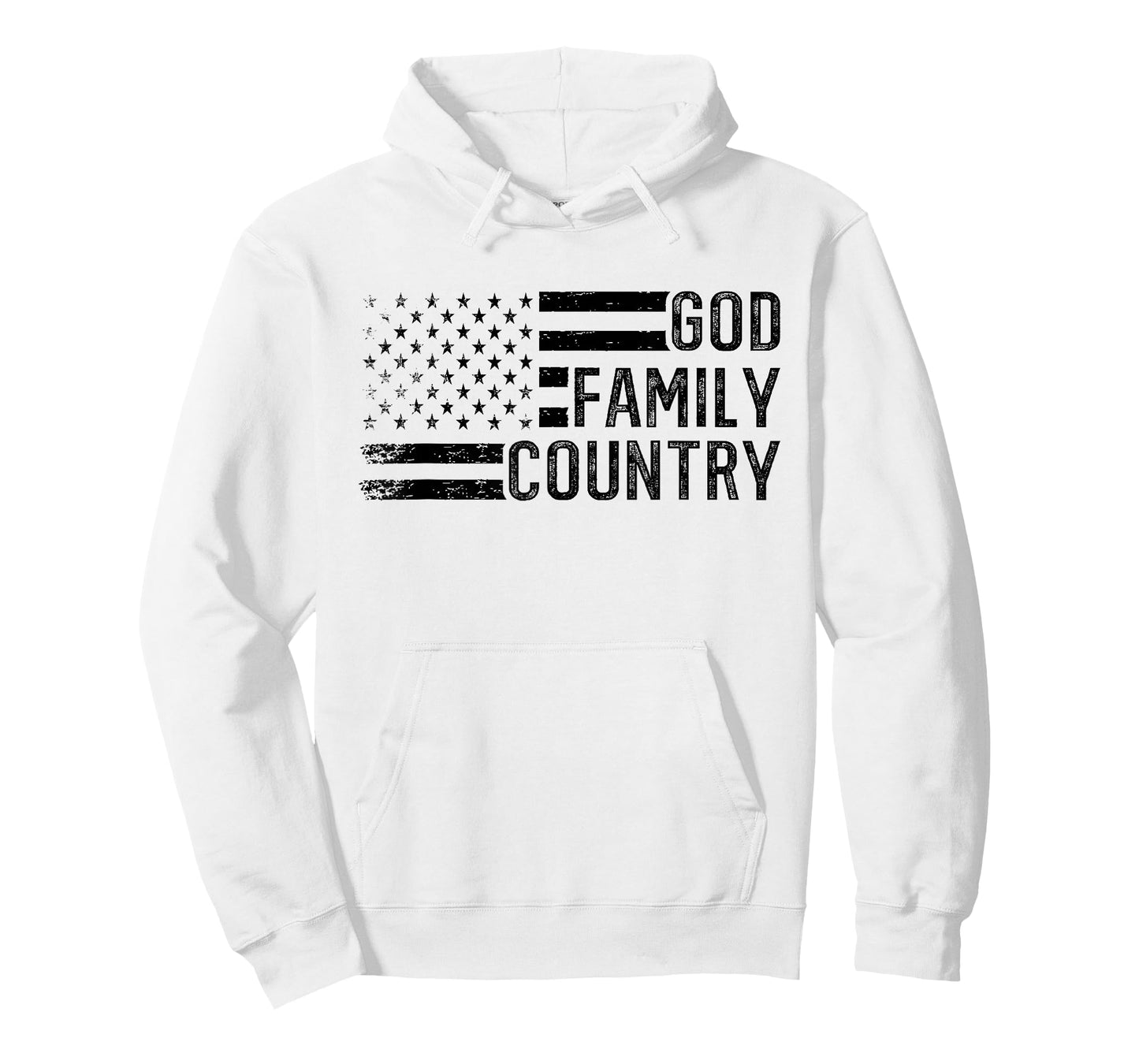 God Family Country - Patriotic Christian US Flag T-Shirt