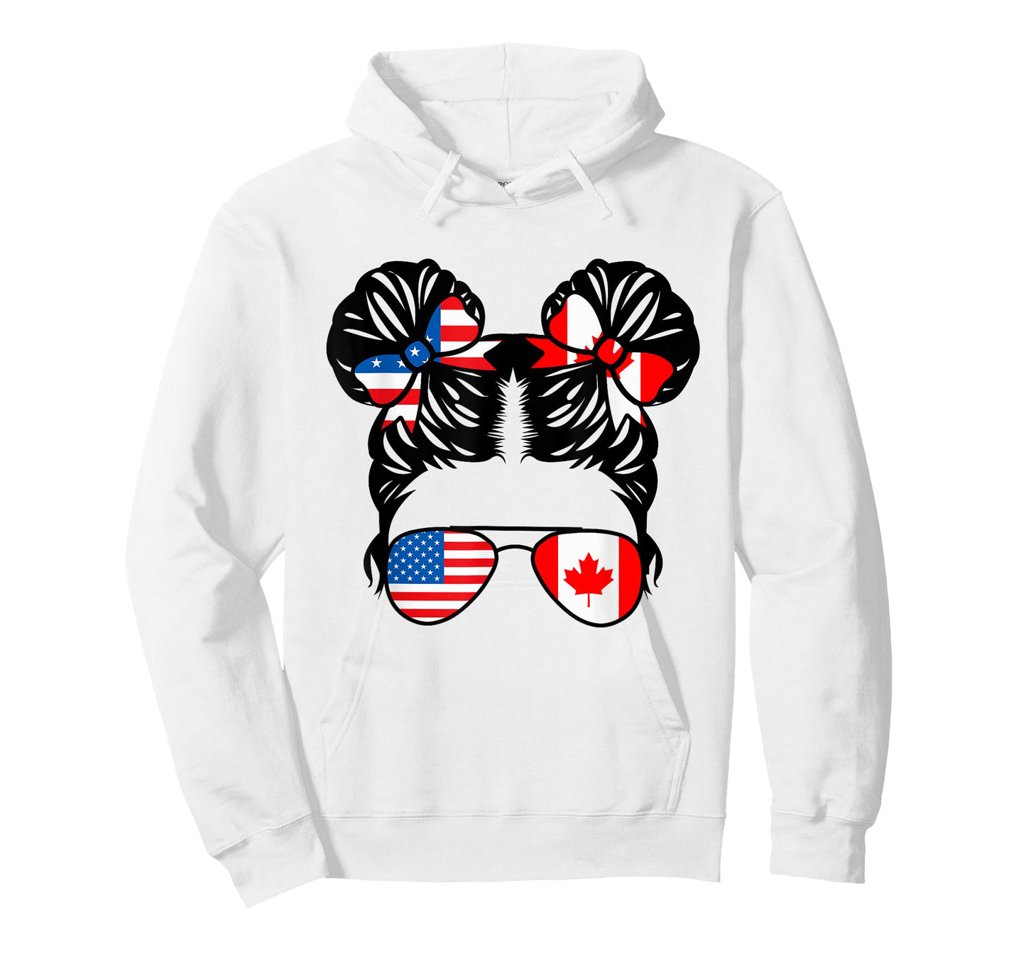 Half American Half Canadian Girl USA Canada Flag Patriot T-Shirt