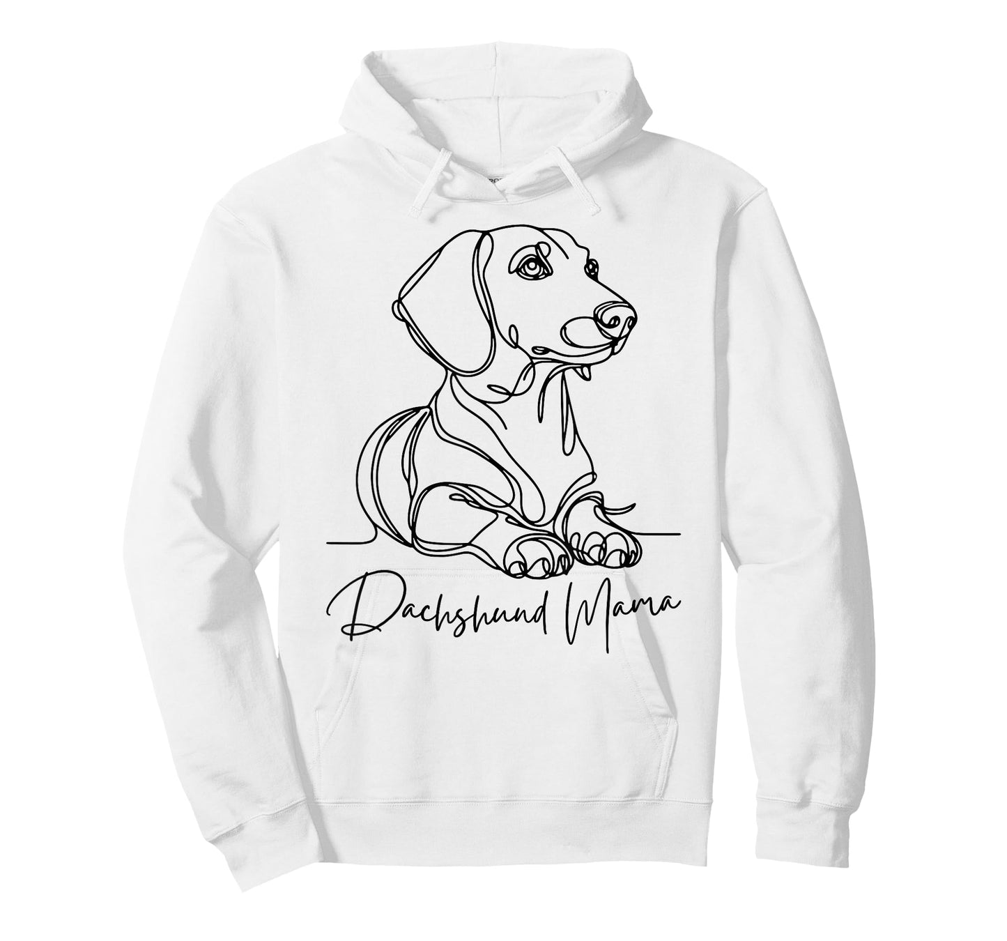 Dachshund Mama Dachshund Mom Line Art Wiener Dog Artistic T-Shirt
