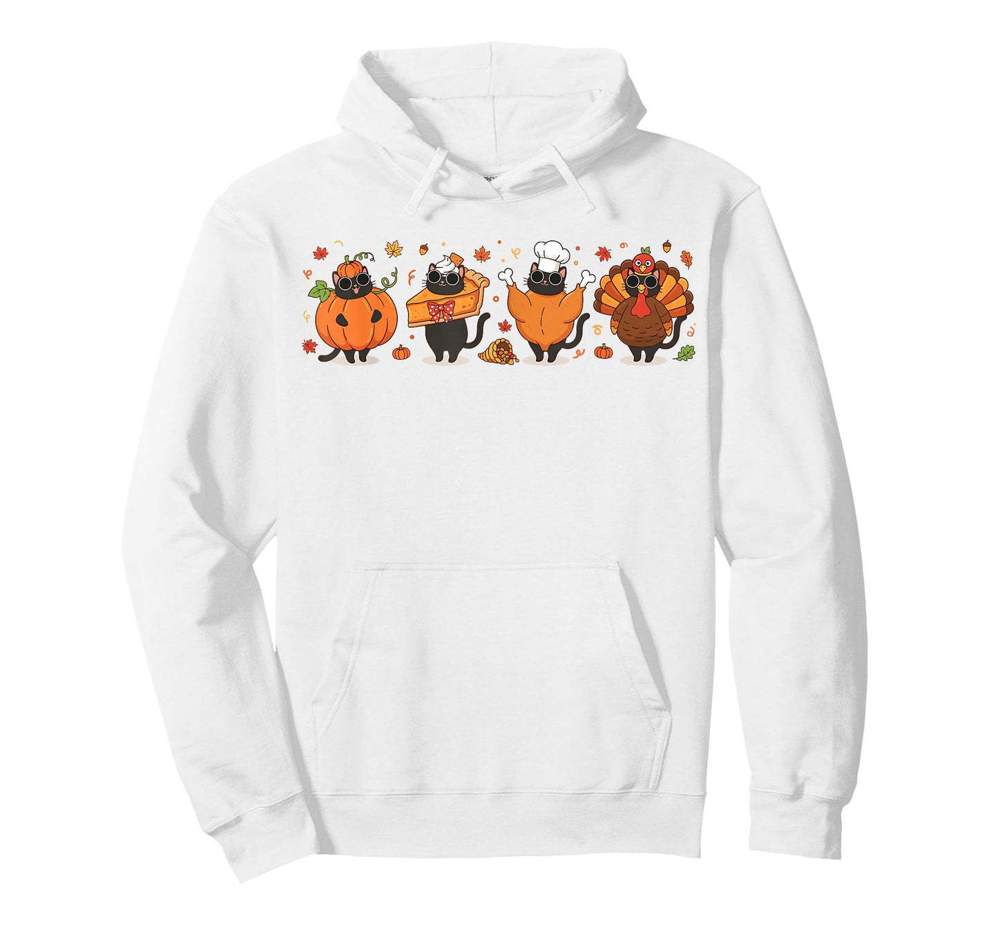 Black Cat Pumpkin Pie Turkey Thanksgiving Fall Cat Lovers T-Shirt