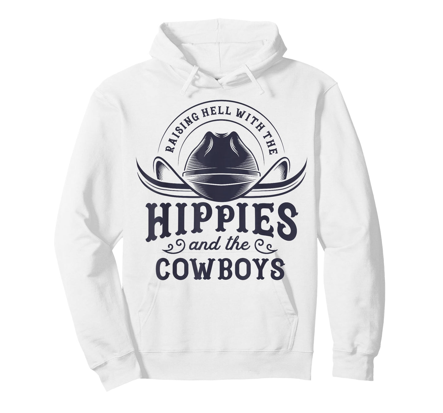 Hippies And Cowboys Cowgirls Retro 70s Western Country Rodeo T-Shirt