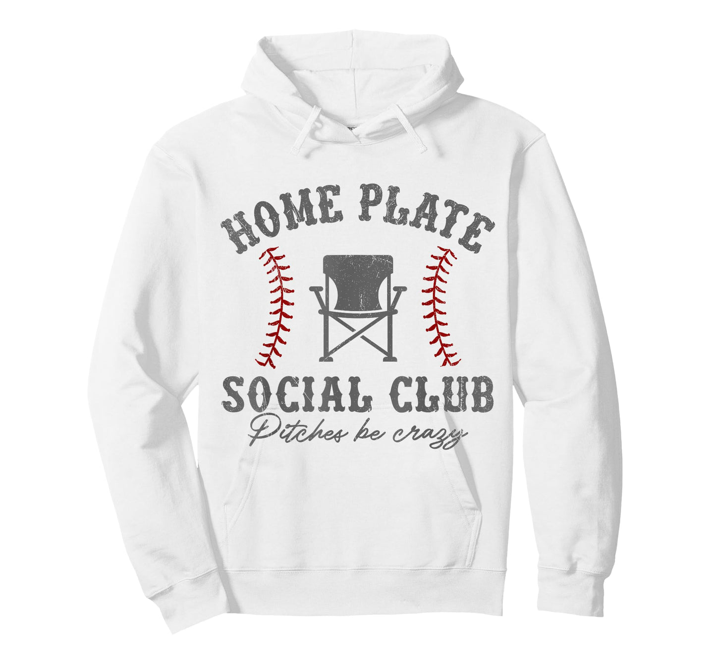 Home Plate Social Club Pitches Be Crazy Baseball T-Shirt