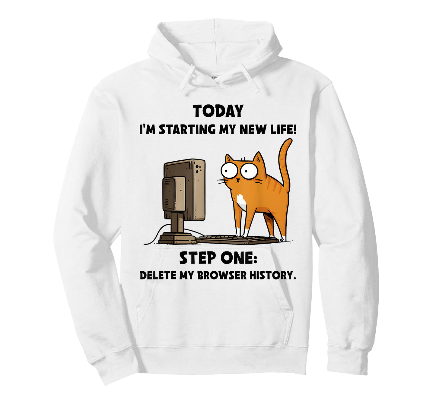 Cat Today I’m Starting My New Life Step One Delete Browser T-Shirt