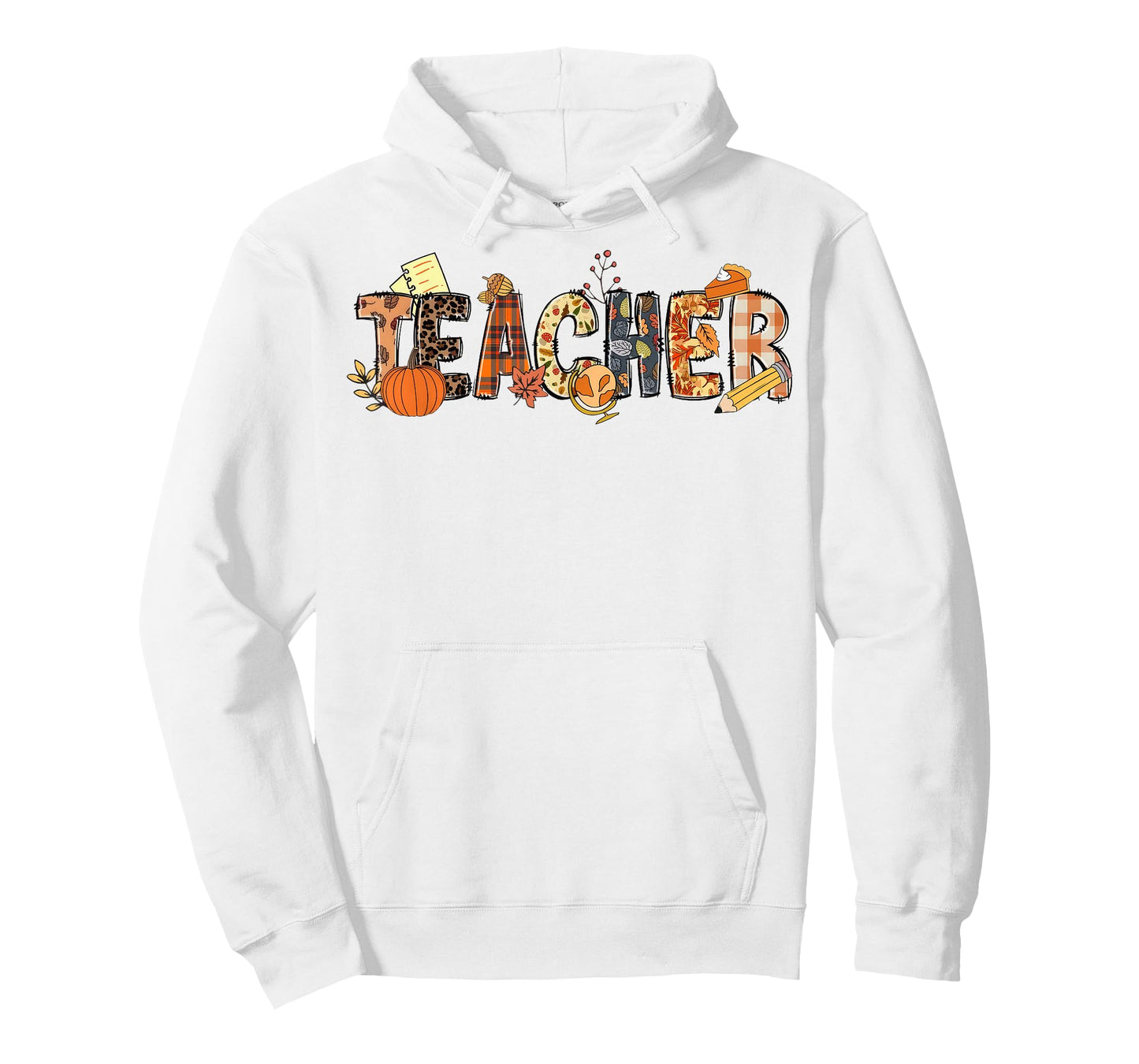 Leopard Teacher Fall Leaves Autumn Thanksgiving T-Shirt