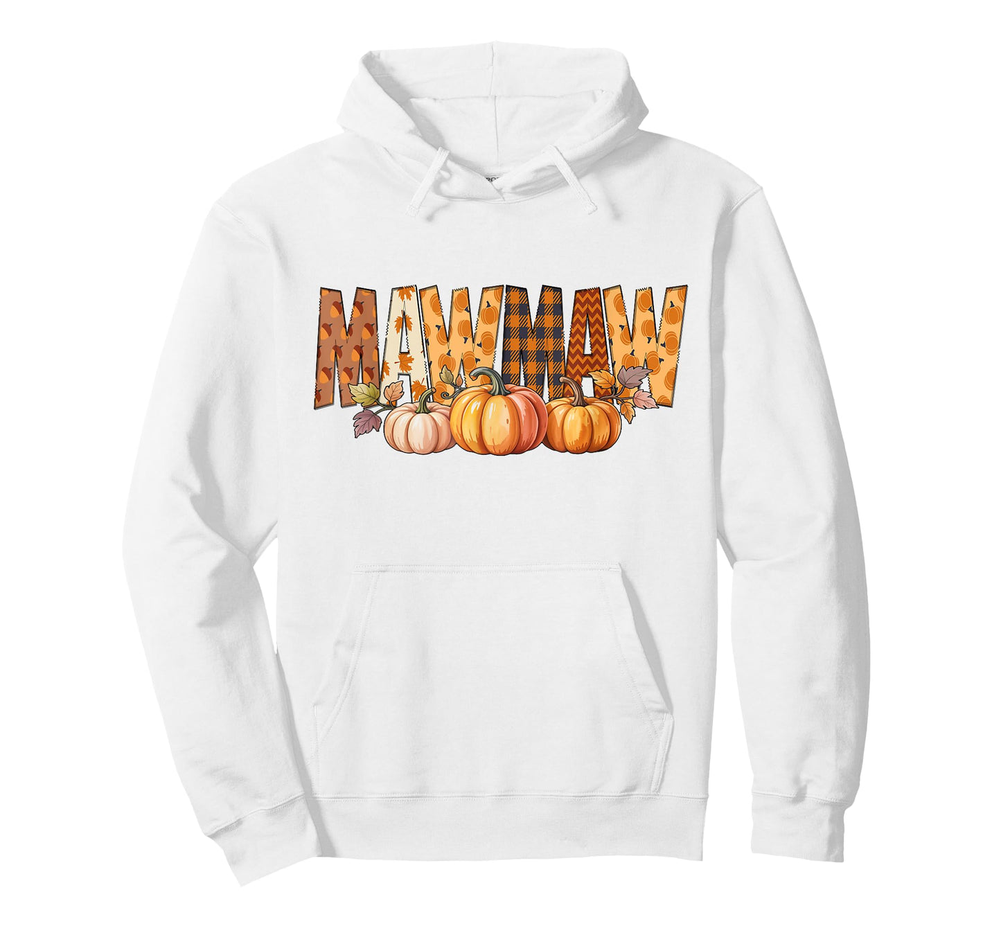 Mawmaw Pumpkin Fall Leaves Grandma Autumn Women T-Shirt