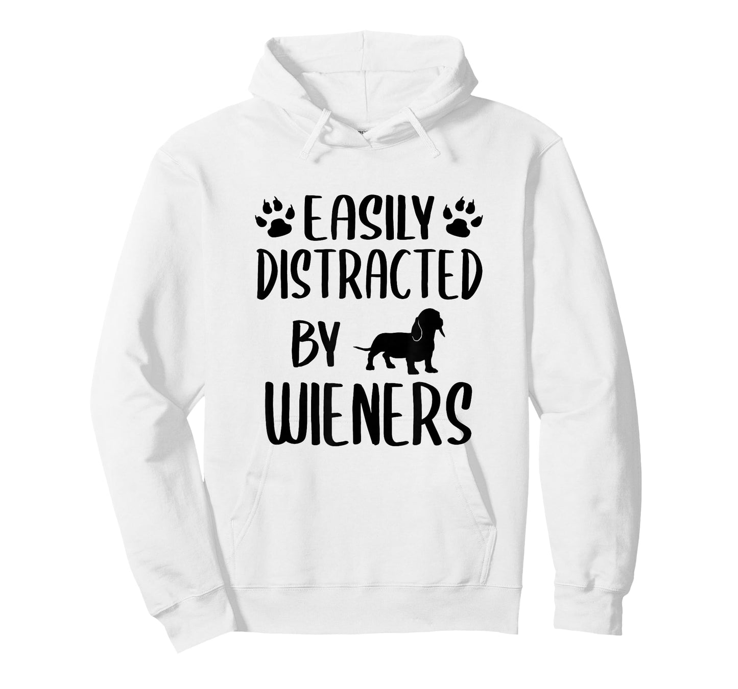 Easily Distracted By Wieners - Funny Dachshund Dog Lovers T-Shirt