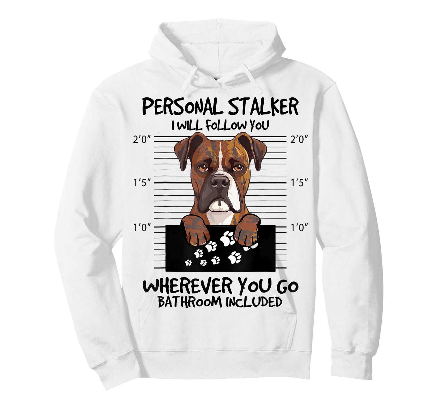 Funny Personal Stalker Brindle Boxer For Dog Owner T-Shirt