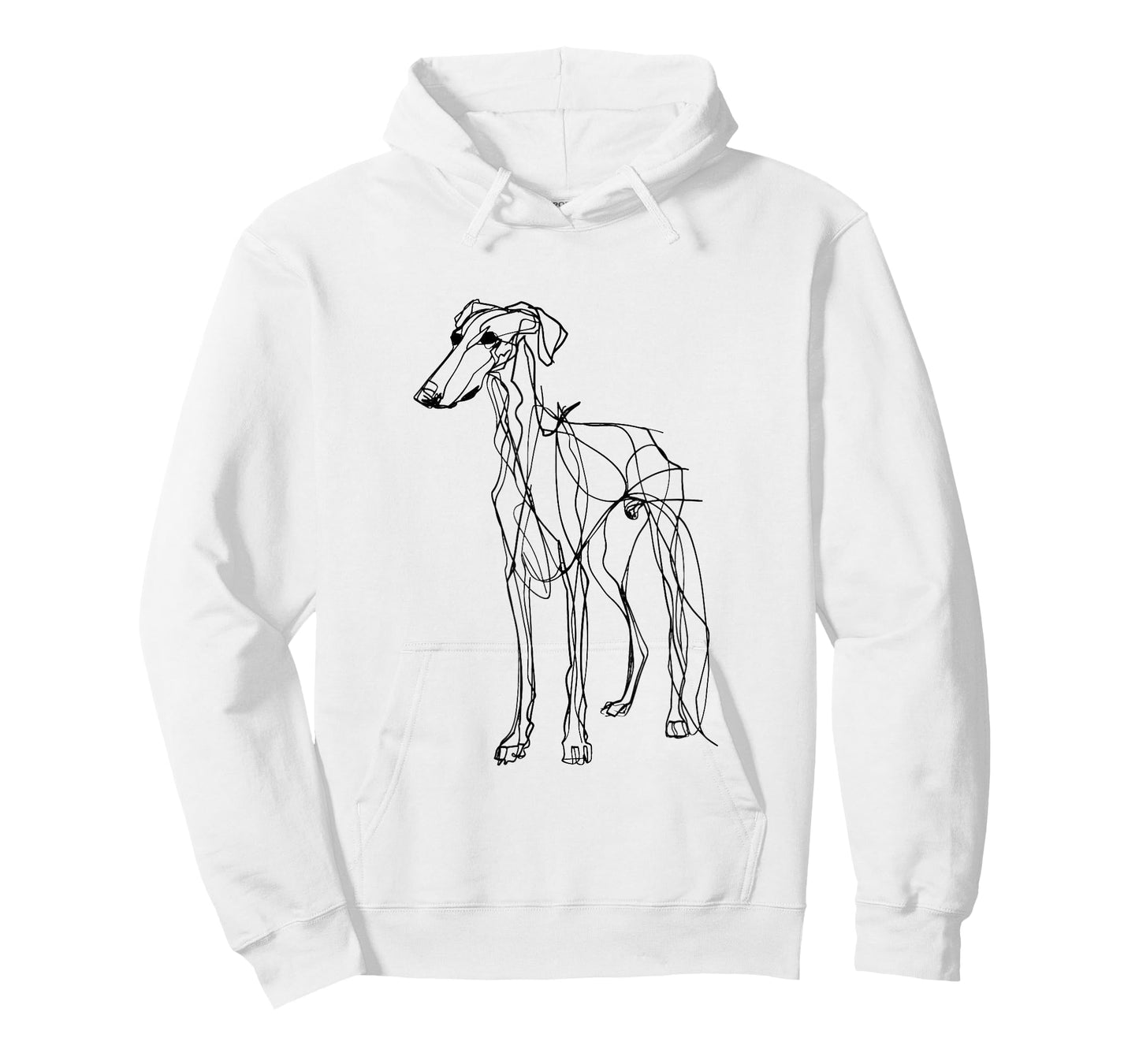 Silken Windhound Dog Line Art Minimalist Mom Dad T-Shirt