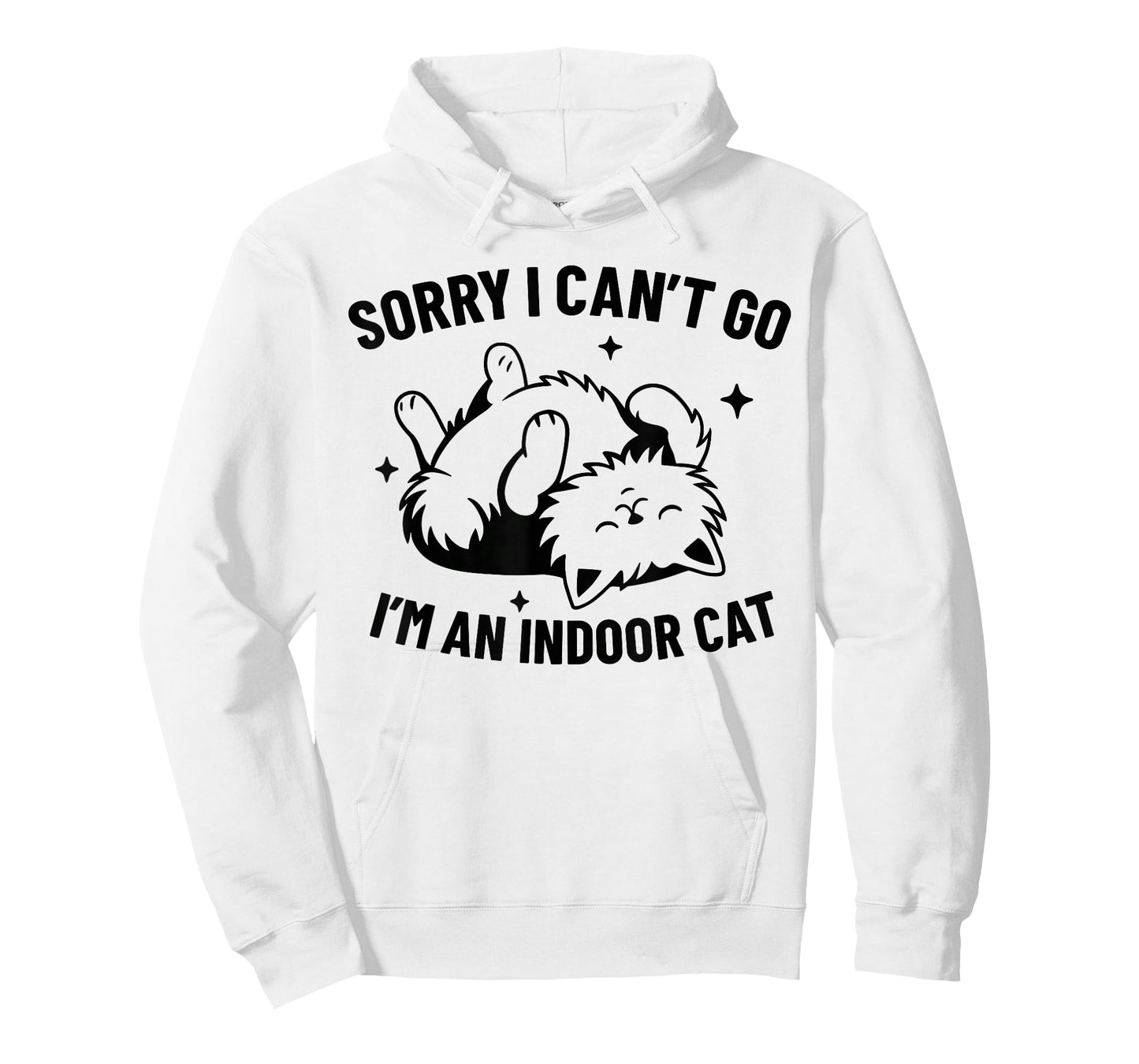 Funny Cat Meme, Introvert Sorry I Can’t Go I’m an Indoor Cat T-Shirt