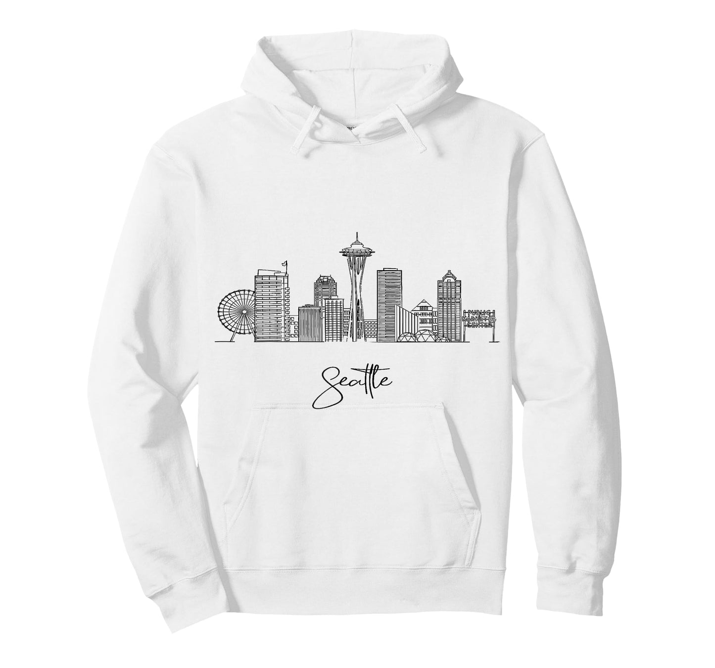 Seattle Washington Skyline US Travel Souvenirs Cityscape T-Shirt