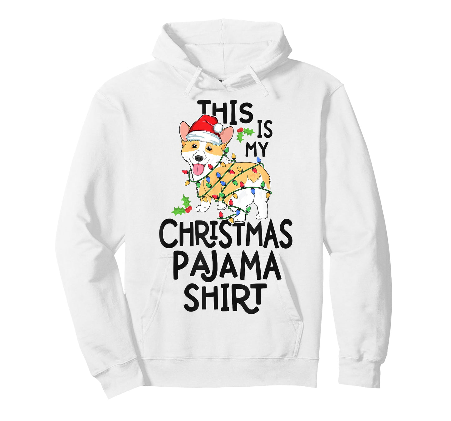 Corgi Tree Light Dog Xmas This Is My Christmas Pyjama Shirt Men Women Kids T-Shirt