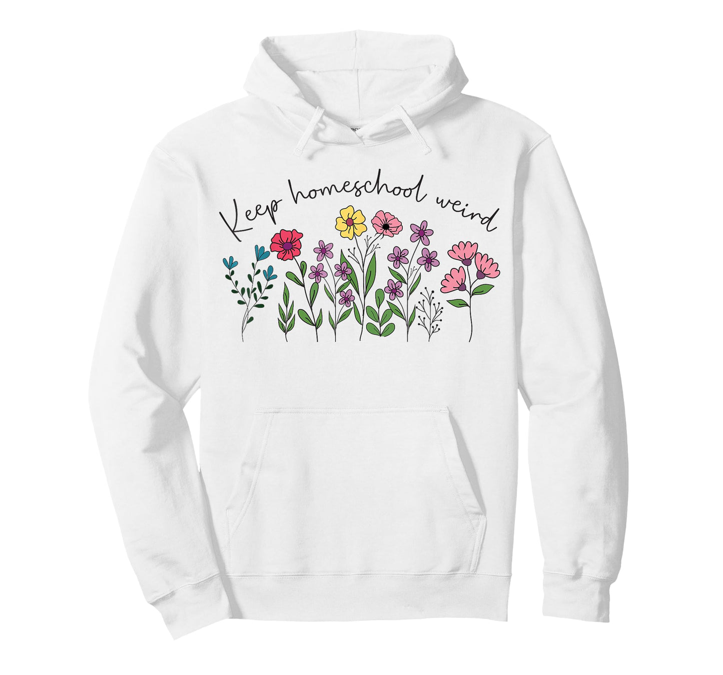 Keep Homeschool Weird Mama Homeschool Mom Flowers Floral T-Shirt