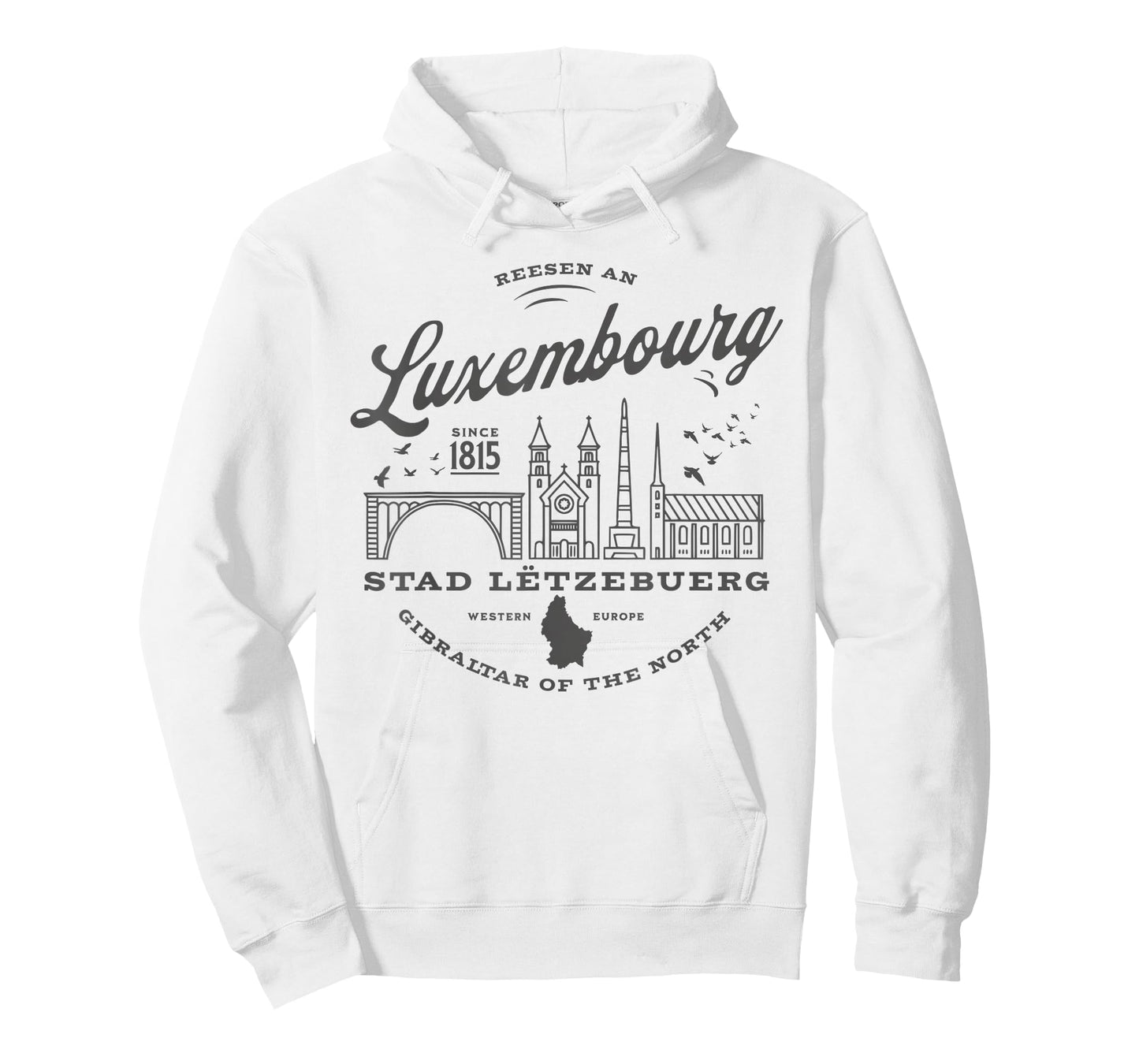 Travel to Luxembourg Western Europe Vintage Skyline T-Shirt