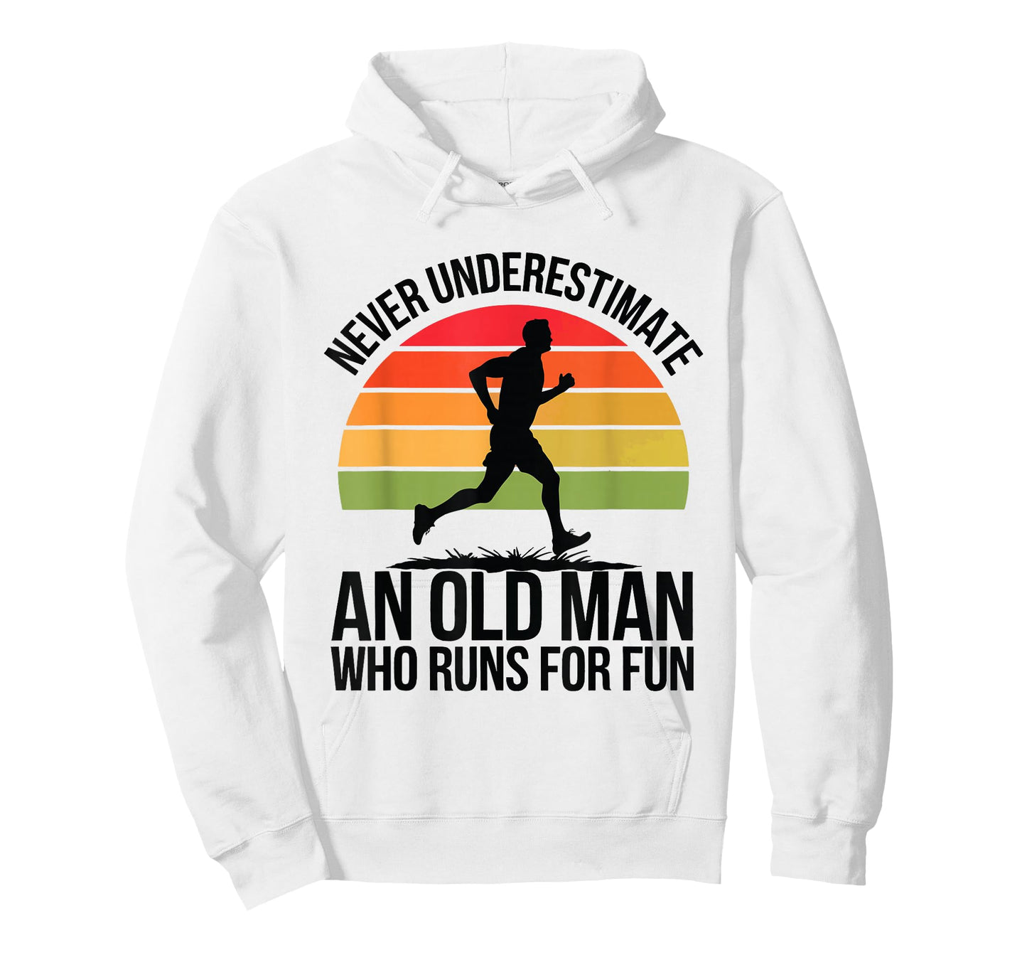 Old Man Running Humor Fitness Lover Funny Senior Runner T-Shirt