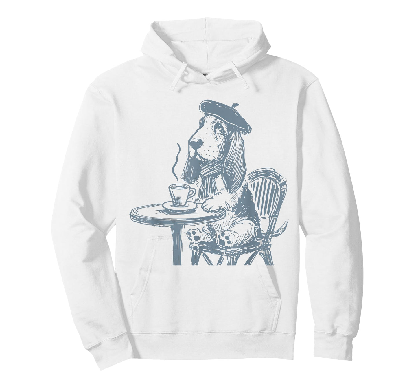 Vintage Basset Hound Paris, Funny Coffee Dog Basset Mom Dad T-Shirt