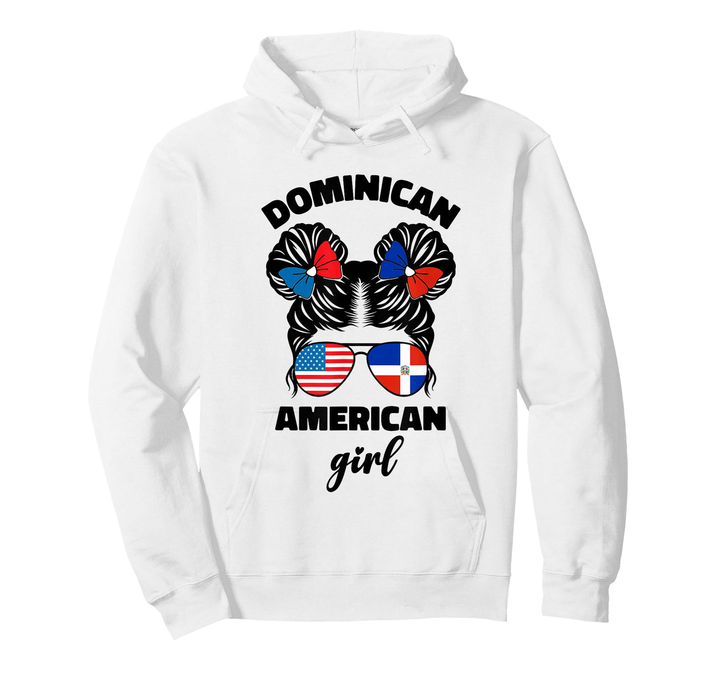 Half Dominican And American Dominicana Usa Flag Kids Girl T-Shirt