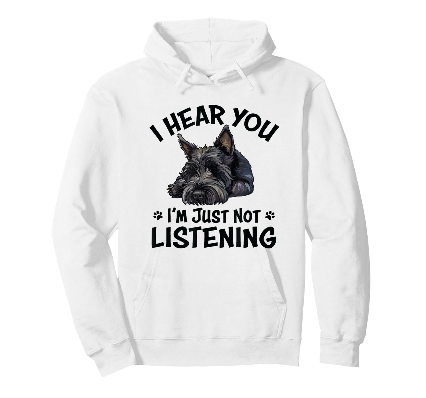 Mens Womens Cute Hear You Listening Scottish Terrier Lover T-Shirt
