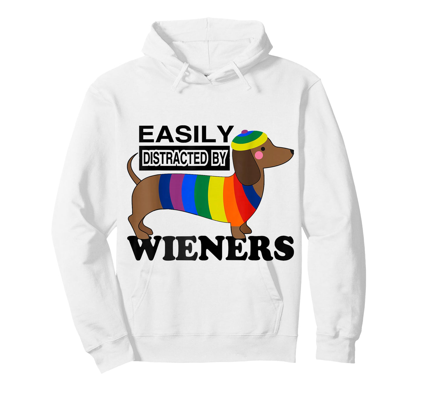 Rainbow LGBT Love Weiners Dogs Love Funny Gay Man Pride Fun T-Shirt