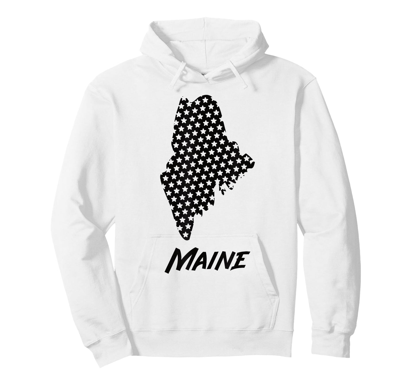 Maine USA State Outline Stars Vintage Retro Design T-Shirt