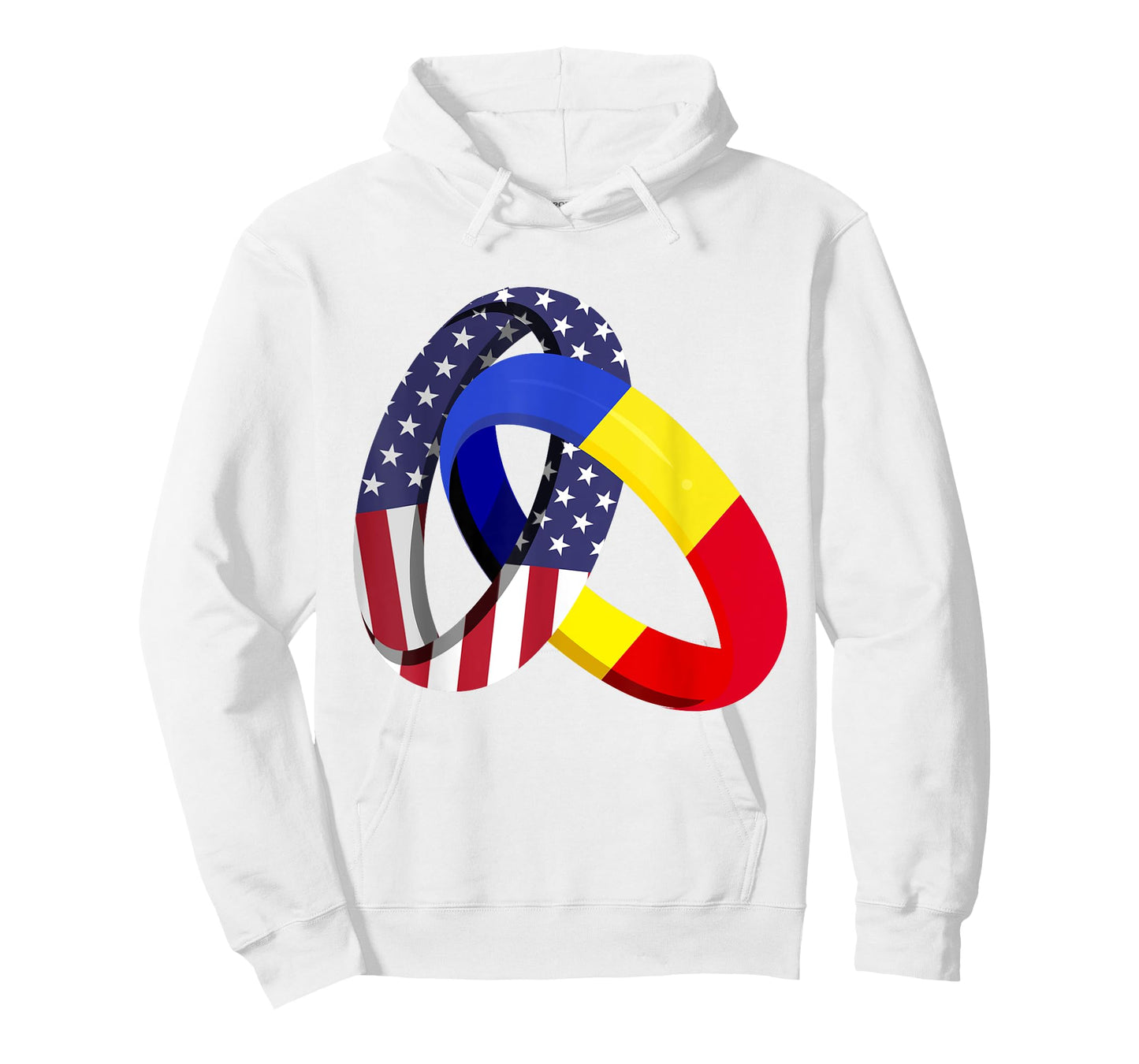 Romania American Ring Heritage Month Patriot Flags T-Shirt