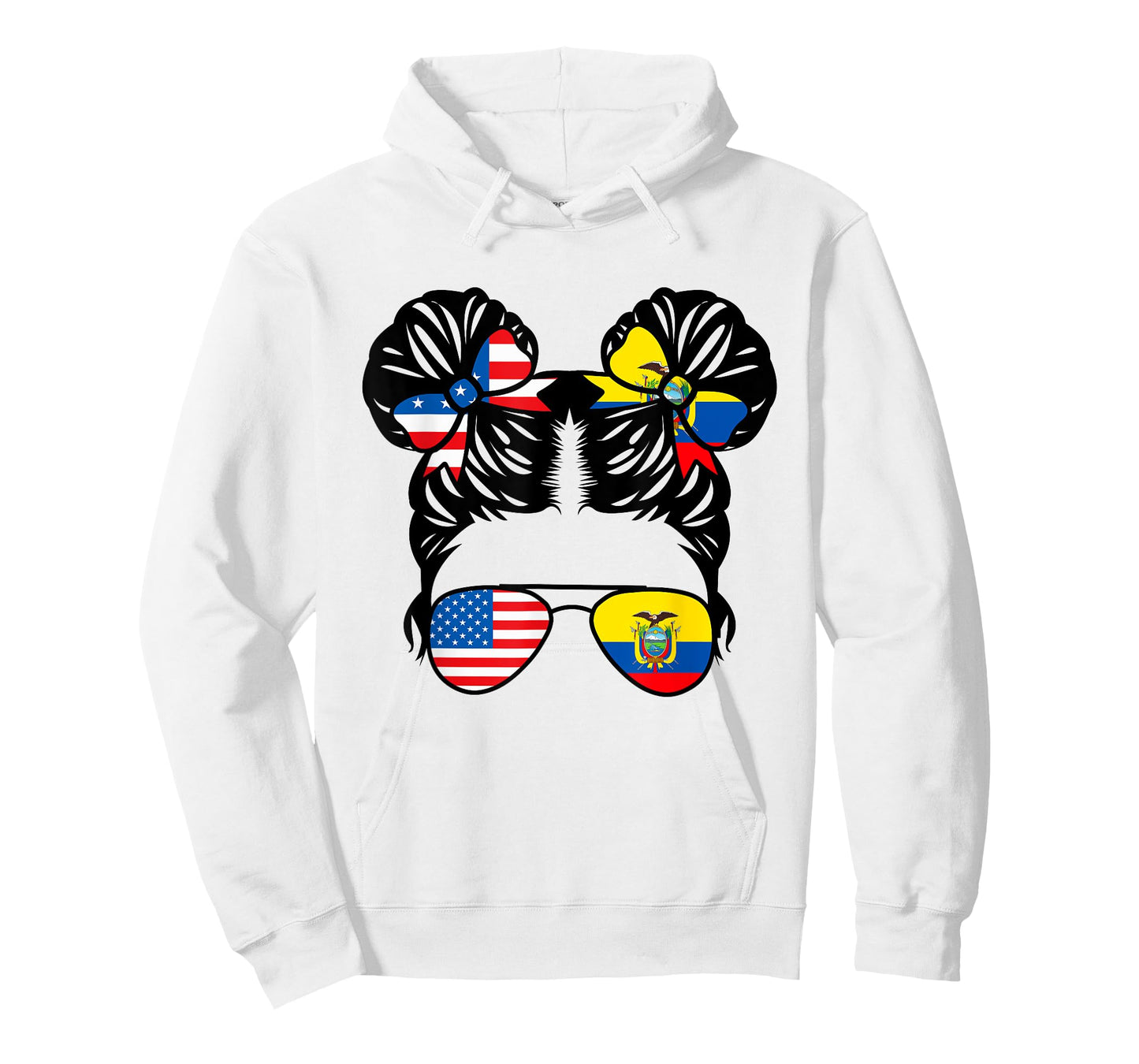 Half American Half Ecuadorian Girl USA Ecuador Flag Patriot T-Shirt
