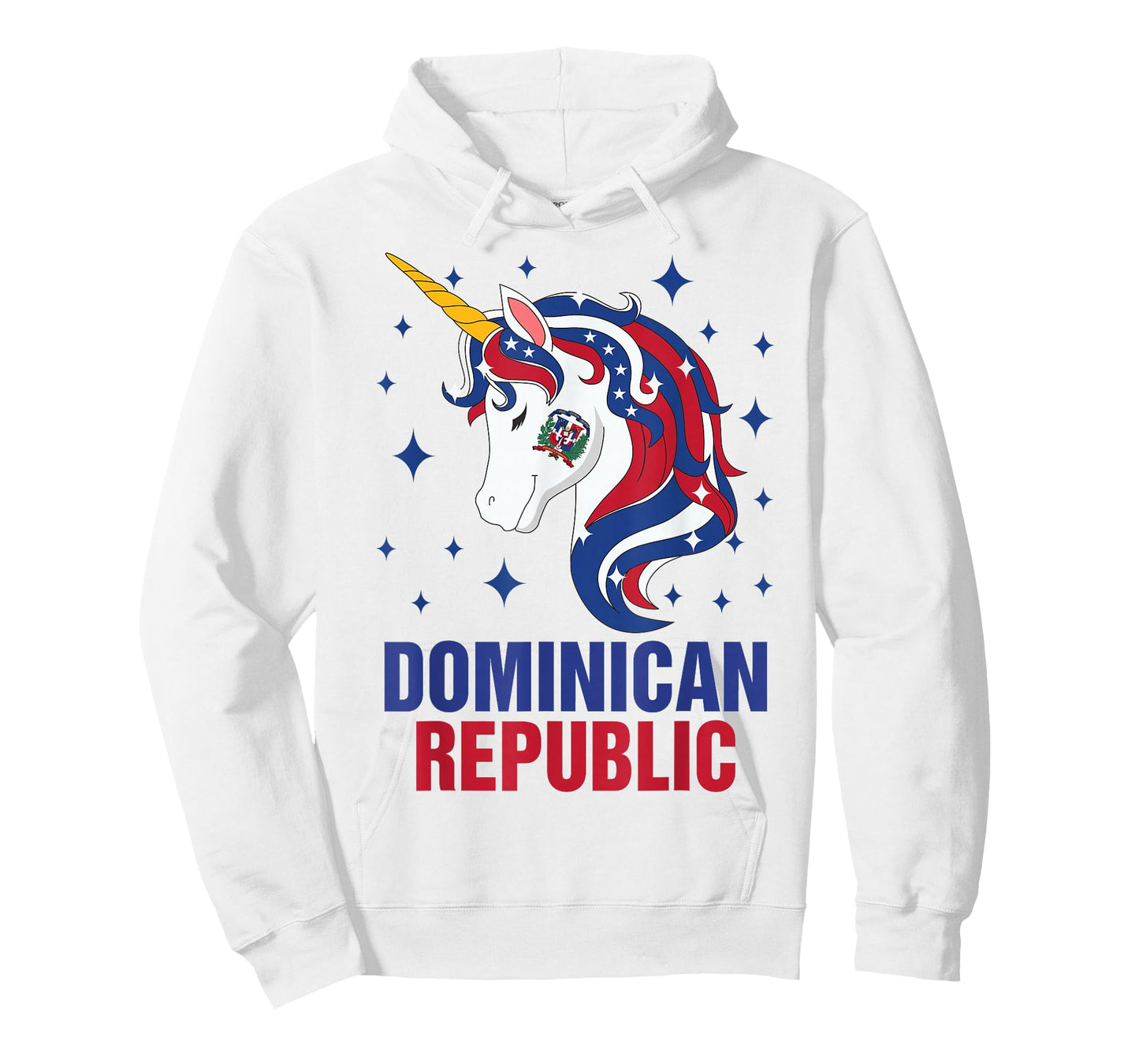 Dominican Republic Flag Independence Unicorn Teen Girl Kids T-Shirt