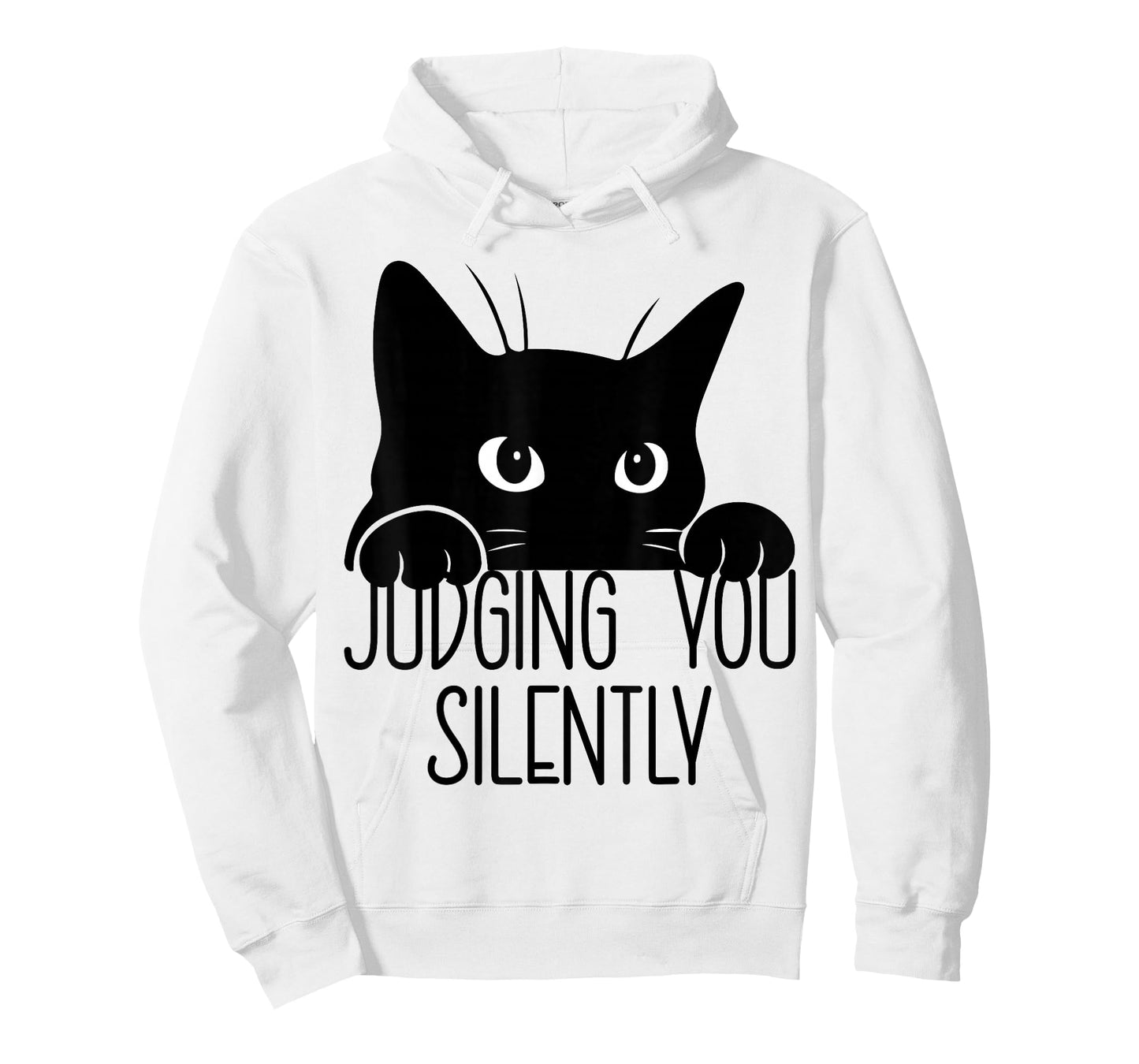 Cat Judging You Silently, Funny Black Cat Mom Dad T-Shirt