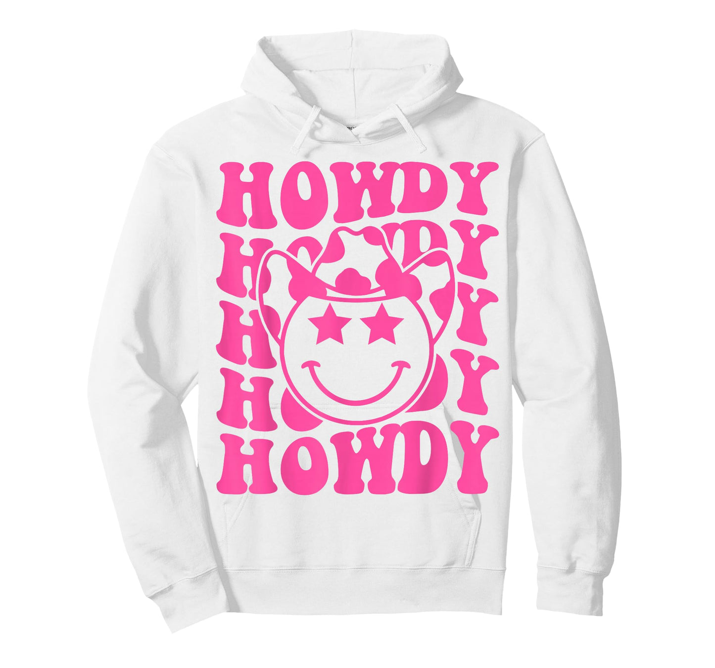 Pink Howdy Smile Face Rodeo Western Country Southern Cowgirl T-Shirt
