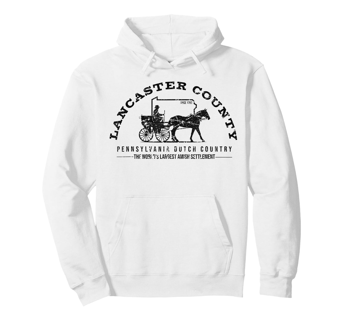 Honor the Amish Tees & Apparel Unisex-Amish Themed Retro Vintage Crew Neck Grey T-Shirt - Small