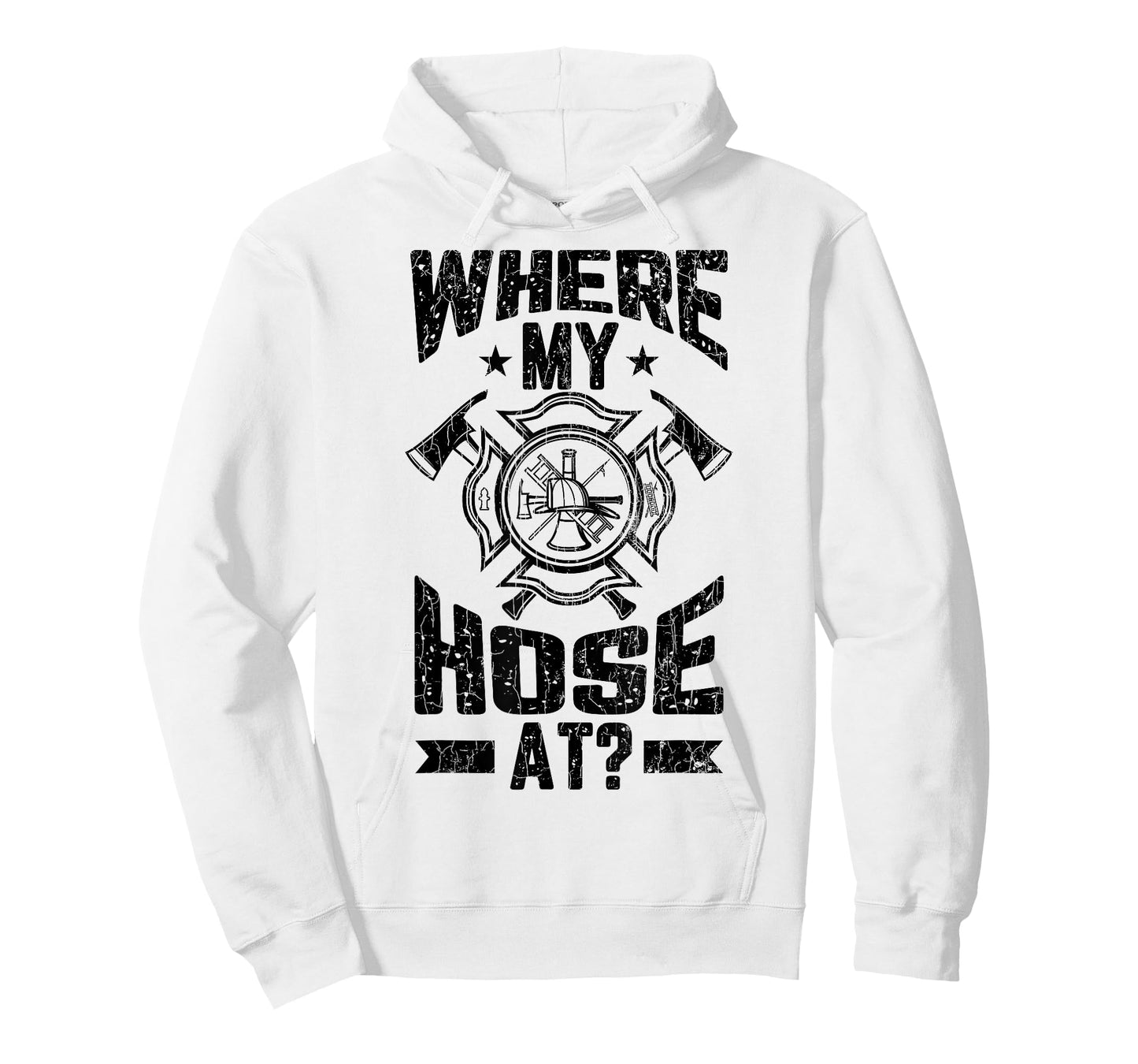 Where My Hose At Funny Firemen Firefighter Graphic T-Shirt