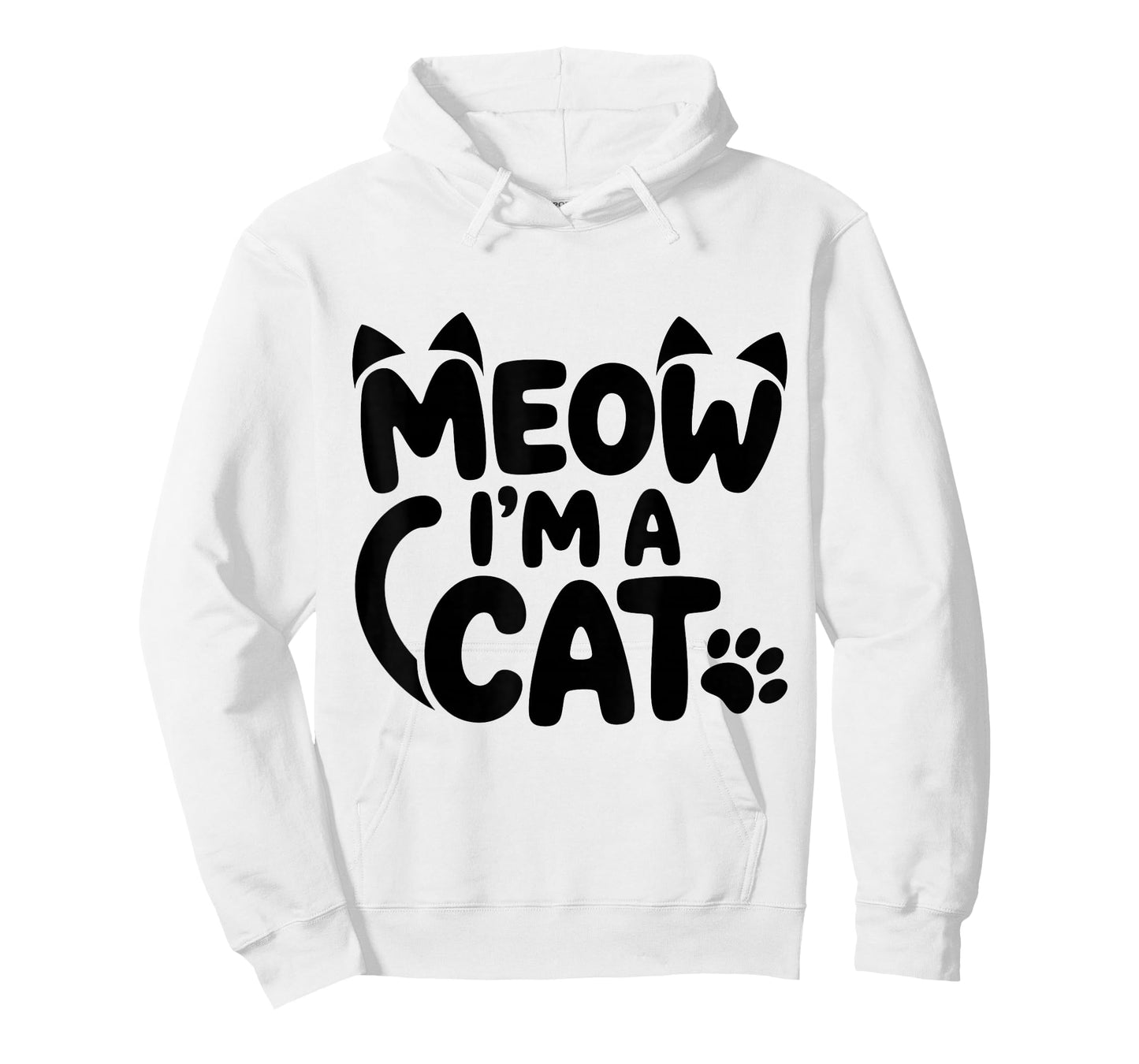 Meow I’m A Cat Funny Cat Lover Design with Ears Paw Prints T-Shirt