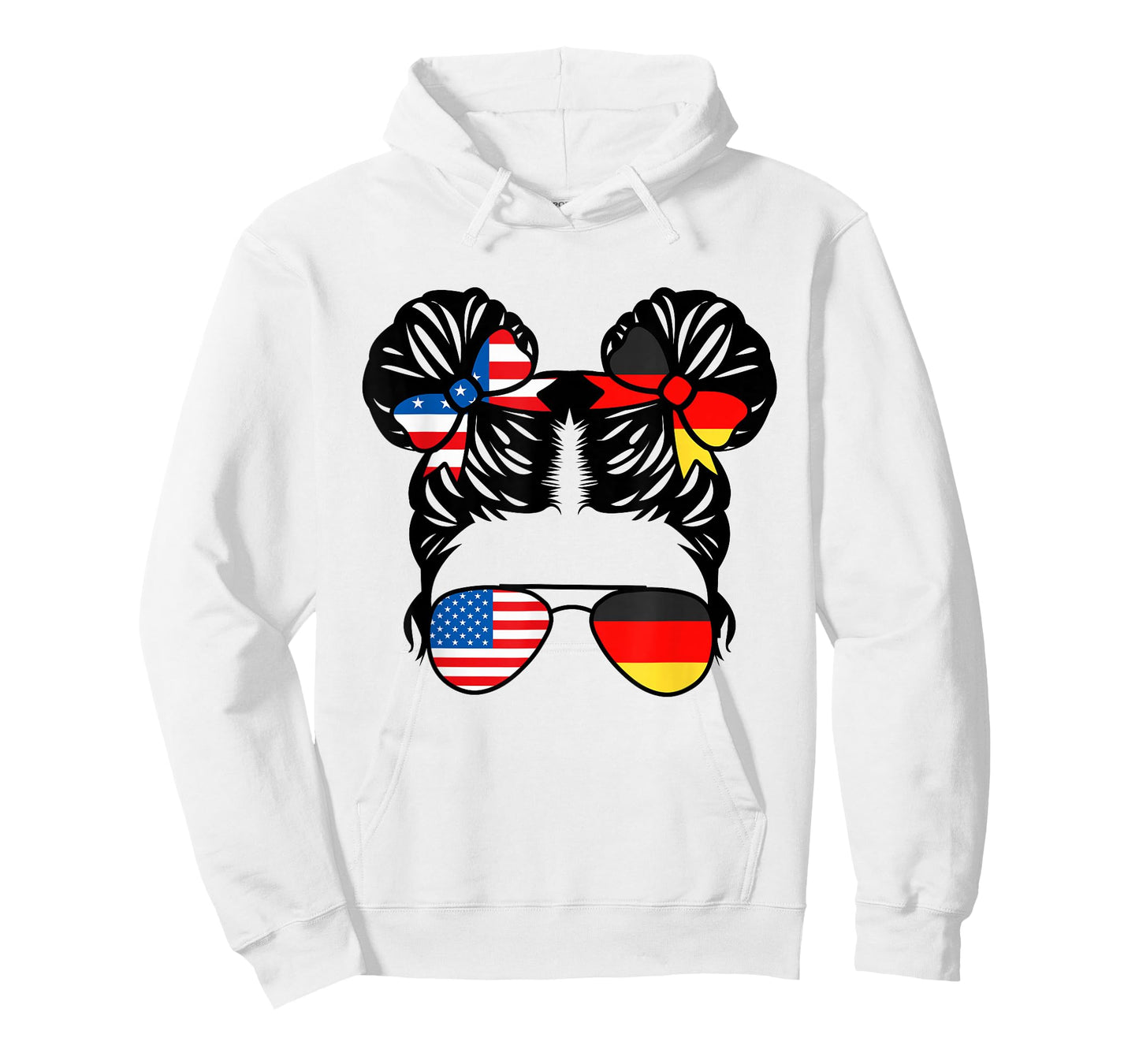 Half American Half German Girl USA Germany Flag Patriot T-Shirt