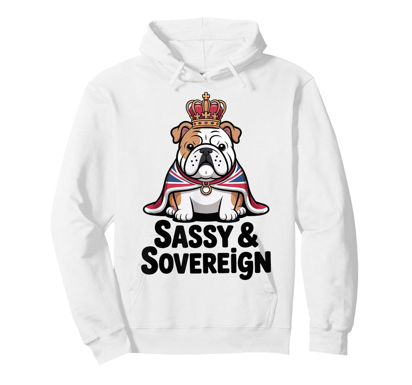 London Sassy British Bulldog with Union Jack Cape T-Shirt