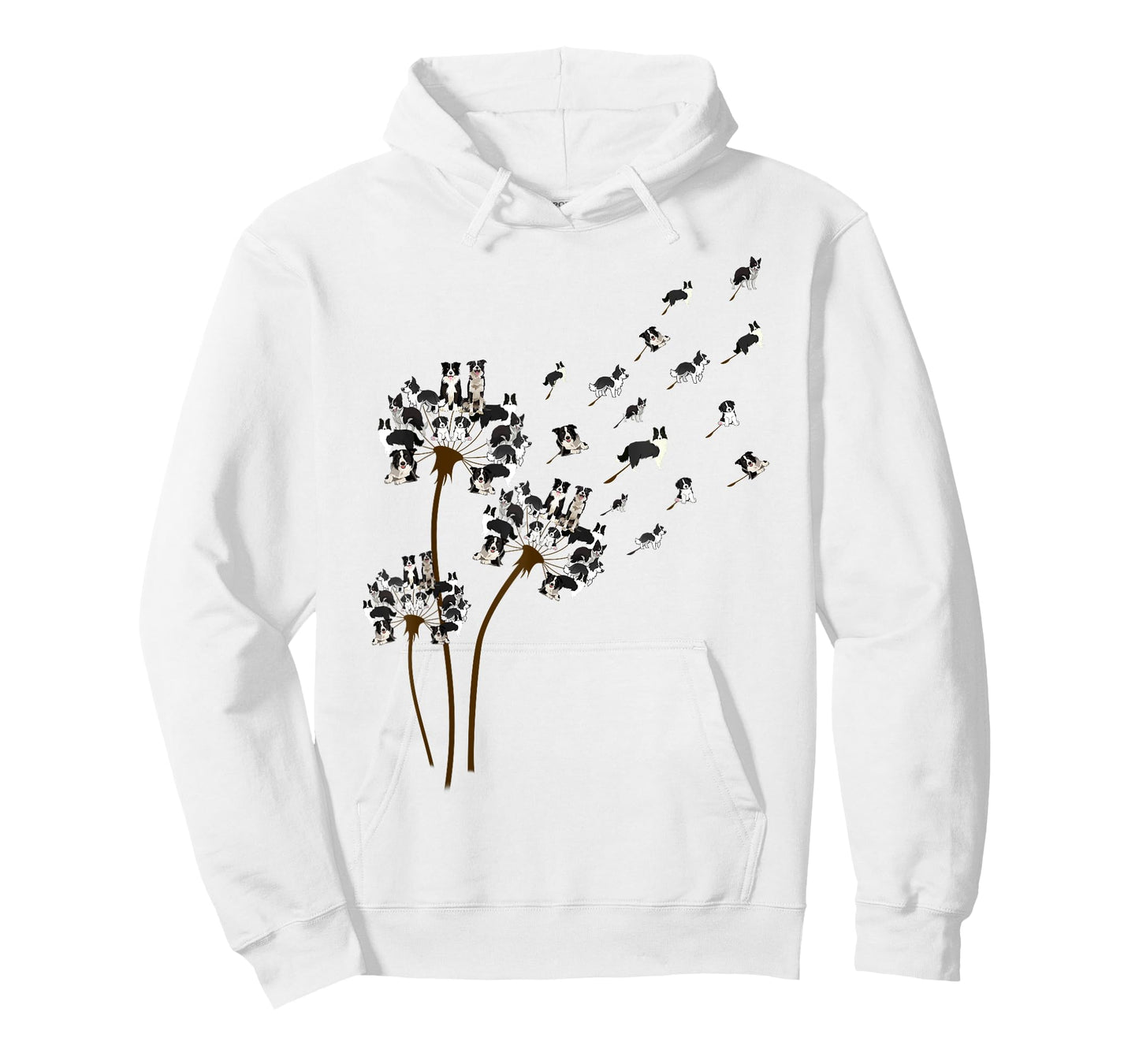 Border Collie Dandelion Funny Gift For Dog Lovers T-Shirt for Men Women