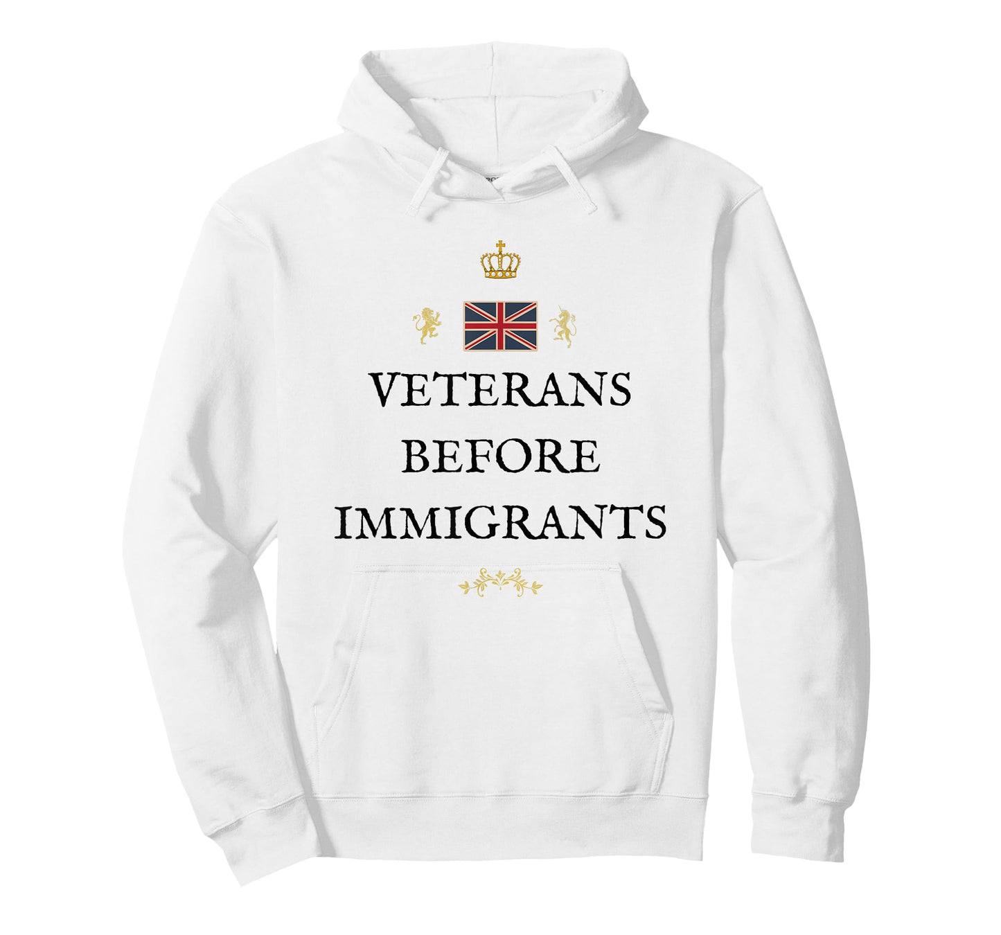 Women Men Patriotic British Pride Supporters Veterans First T-Shirt