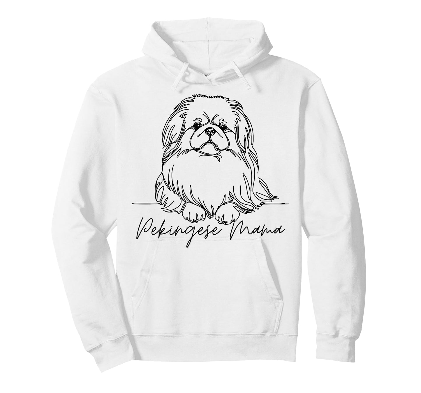 Pekingese Mama Pekingese Mom Cute Line Art Dog Artistic T-Shirt