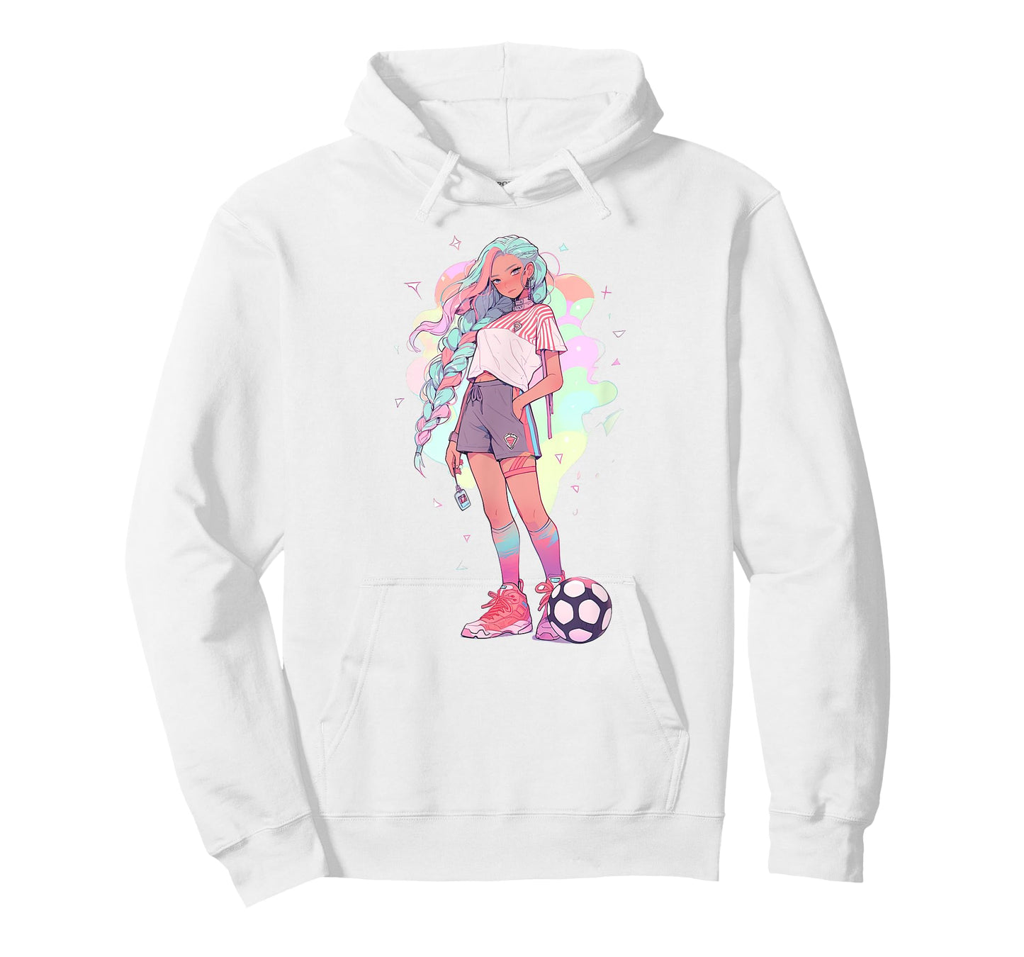 Soccer Girl in funny Pastel japan Anime Aesthetic japanese T-Shirt