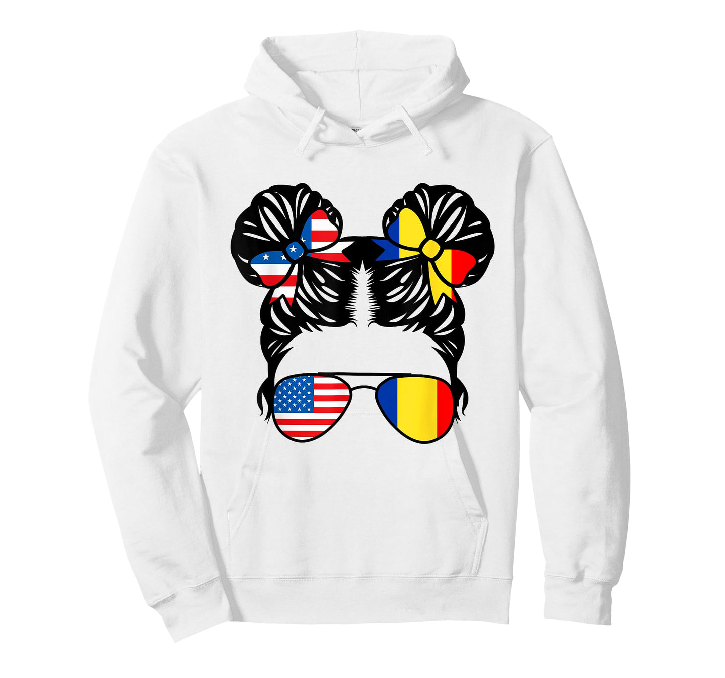 Half American Half Romanian Girl USA Romania Flag Patriot T-Shirt