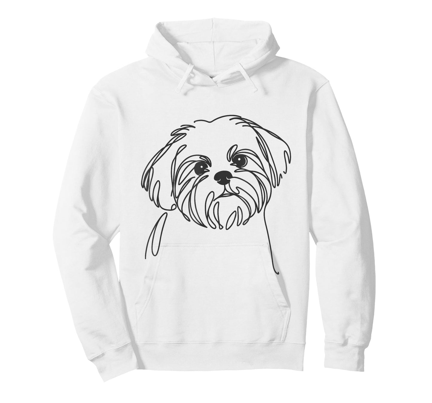 Line Art Dad Mom Dog - Shih Tzu T-Shirt