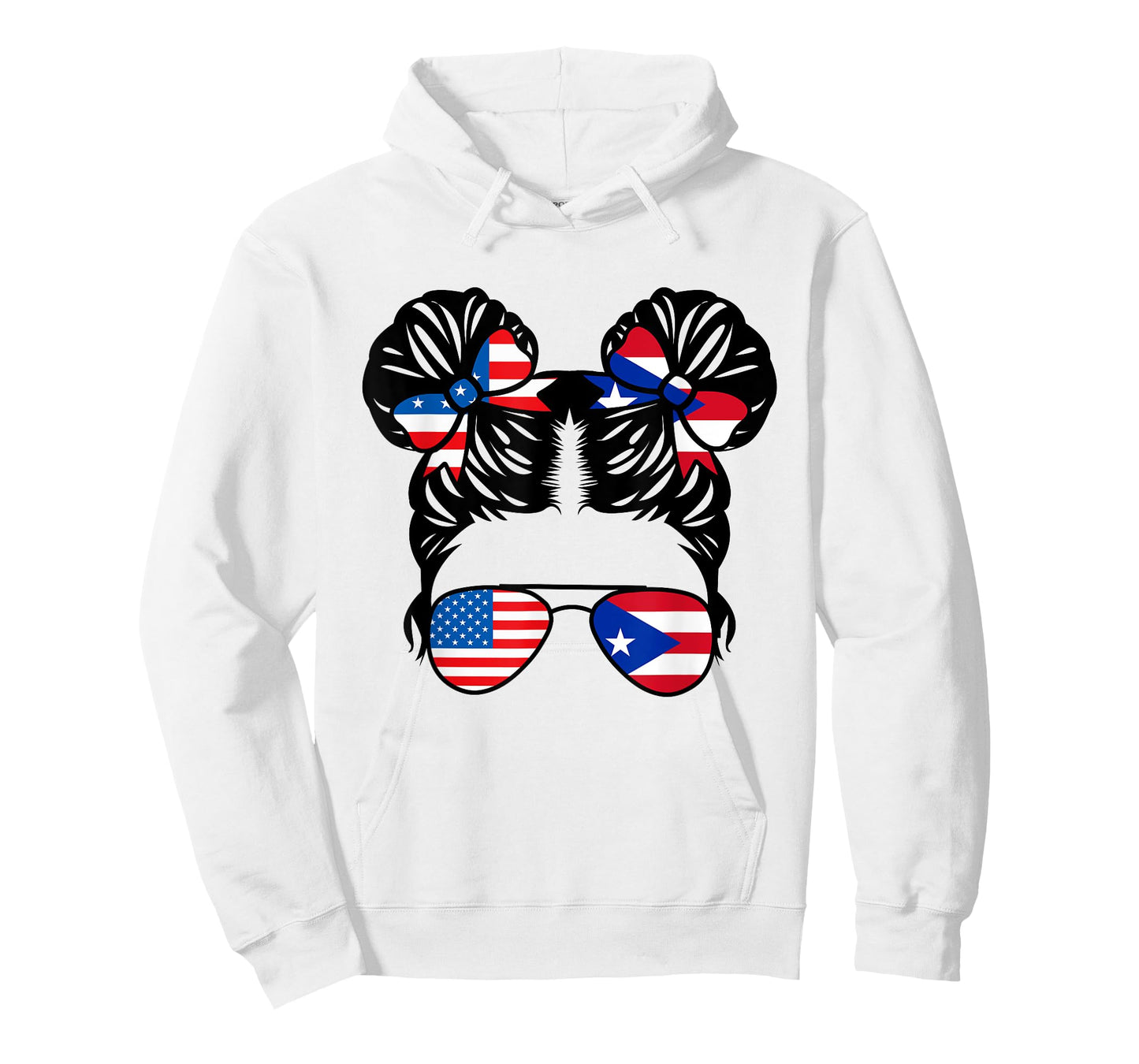 Half American Puerto Rican Girl USA Puerto Rico Flag Patriot T-Shirt