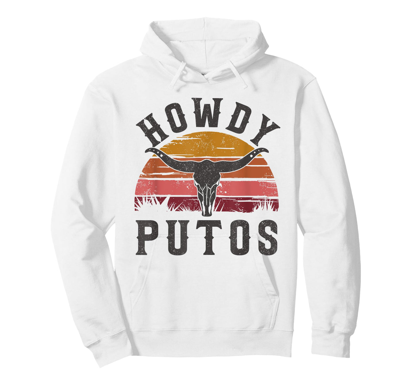 Howdy Putos Bull Skull Country Cowboy Western Hola Putos T-Shirt