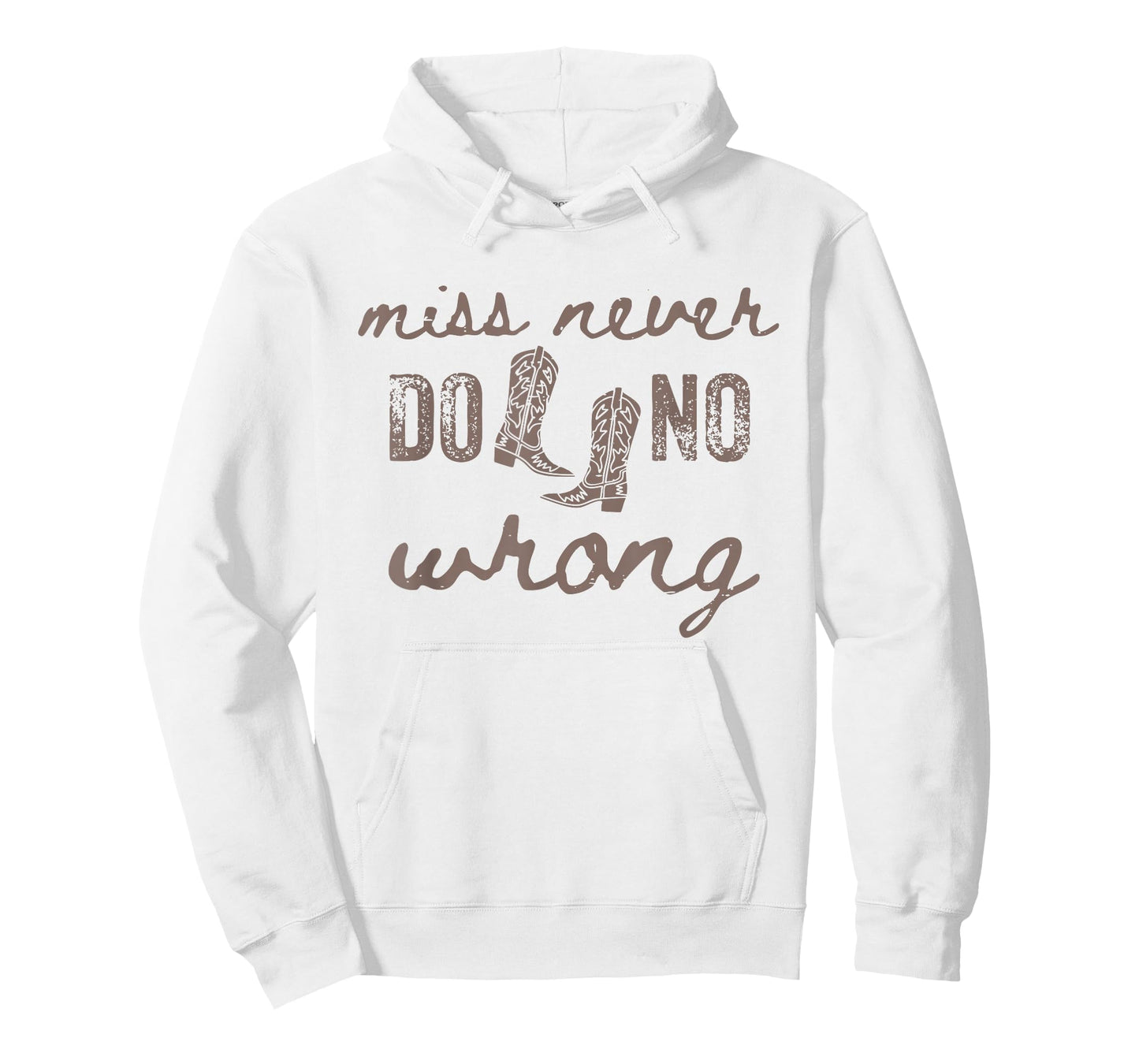 Retro Miss Never Do No Wrong Funny Country Western Cowgirl T-Shirt