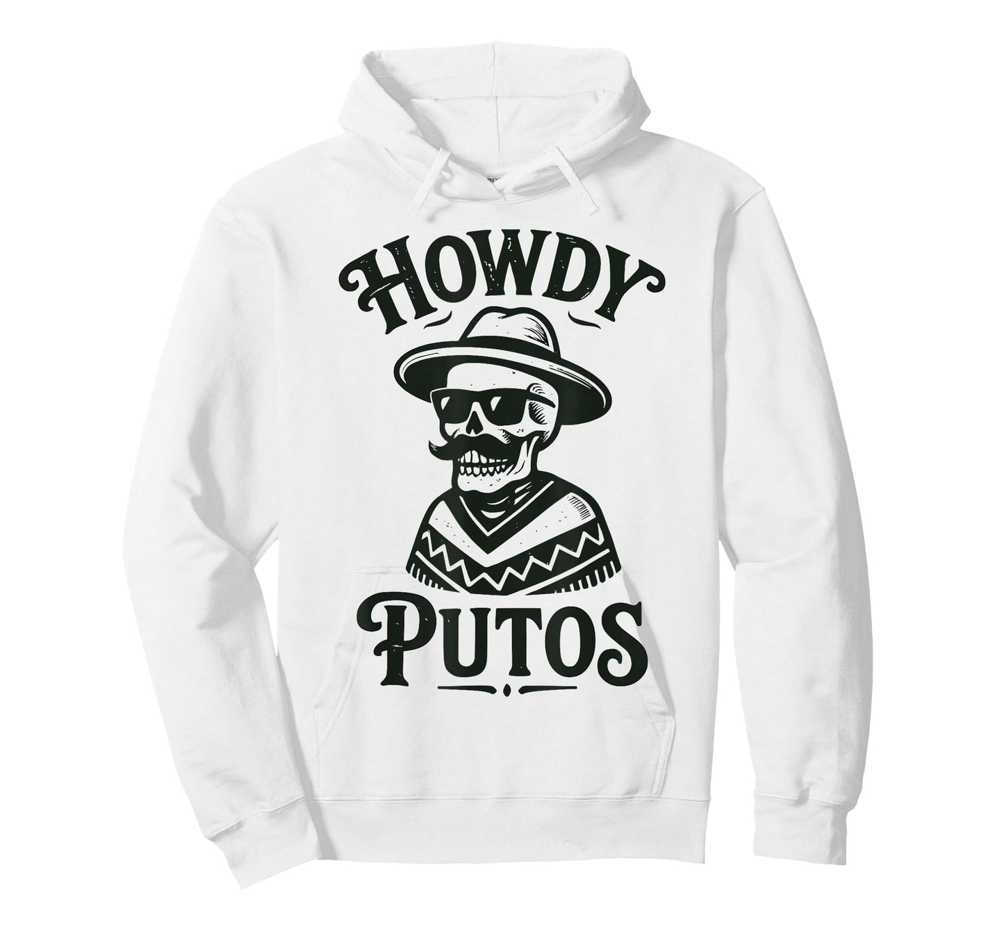 Howdy Putos Skeleton Mexican Country Cowboy Western T-Shirt