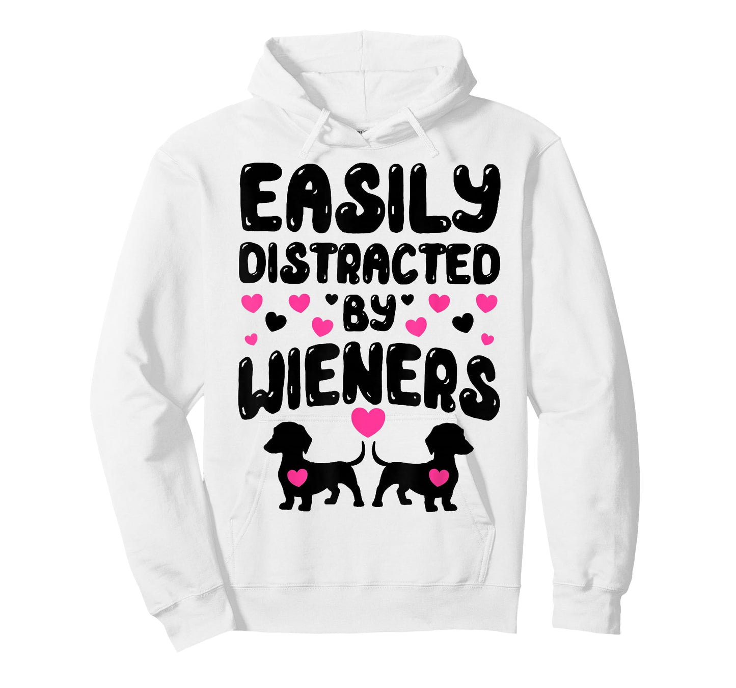 Easily Distracted By Wieners Funny Weiner Dog T-Shirt