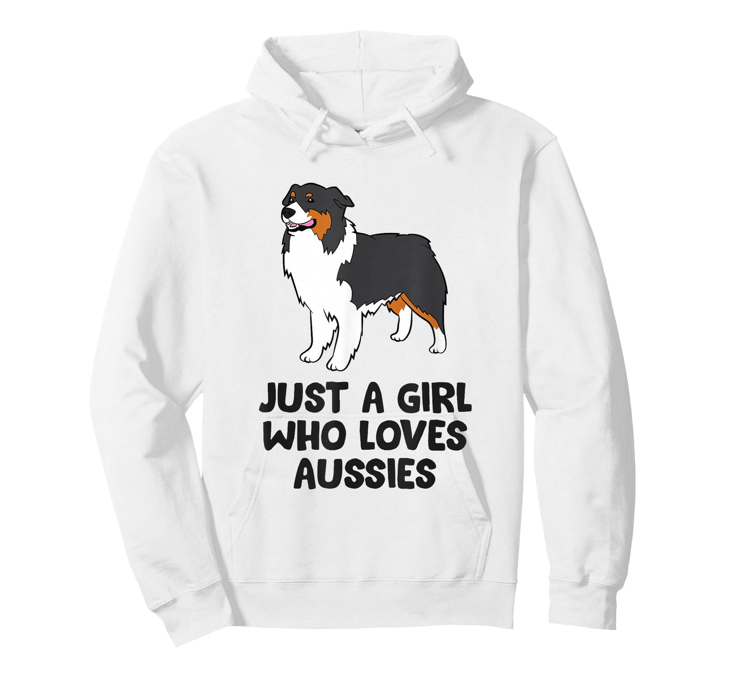 Australian Shepherd Girl Just a Girl Who Loves Aussie Dogs T-Shirt